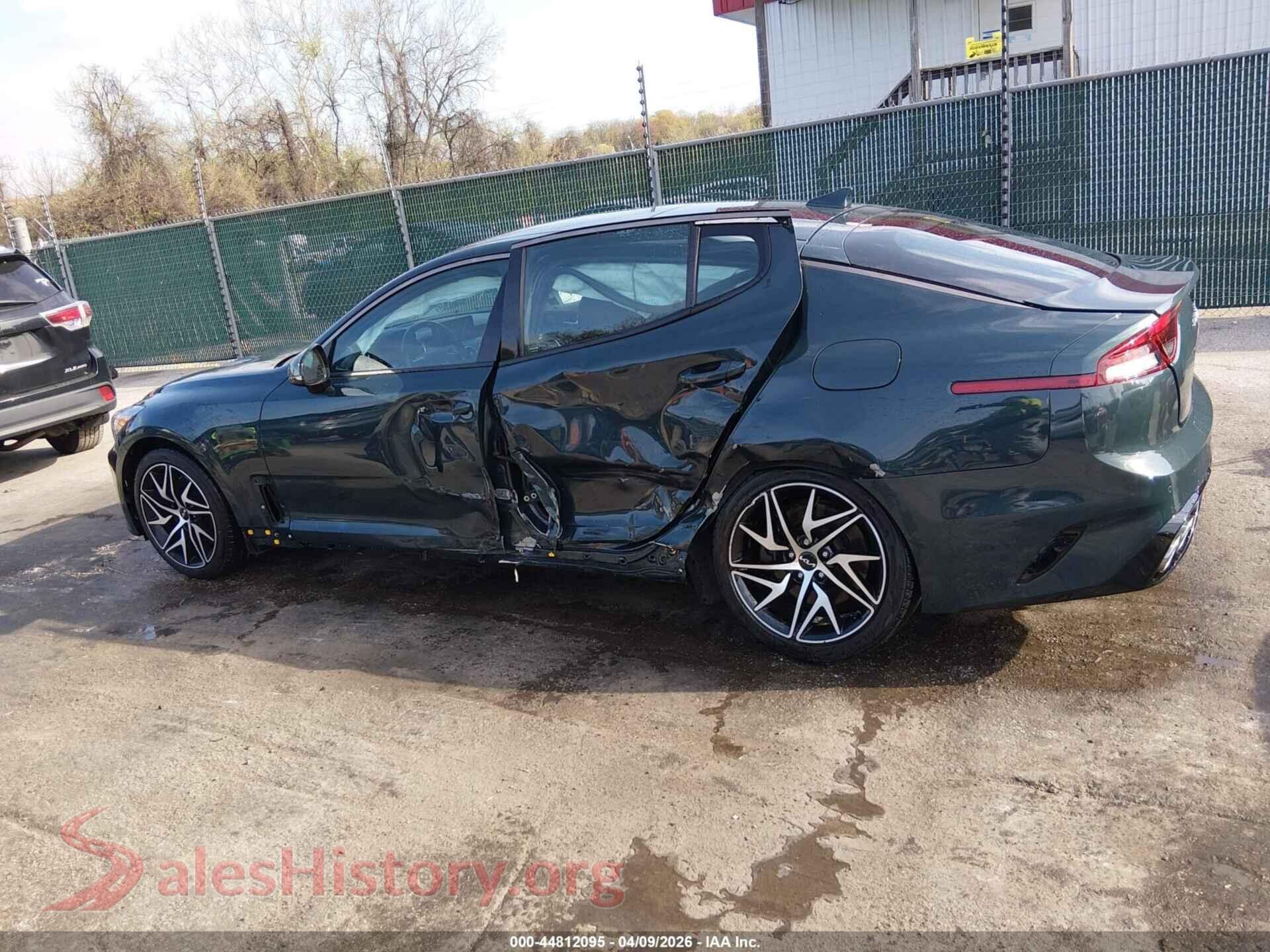 2022 KIA STINGER VIN KNAE35LD9N6115951, auction photo 14