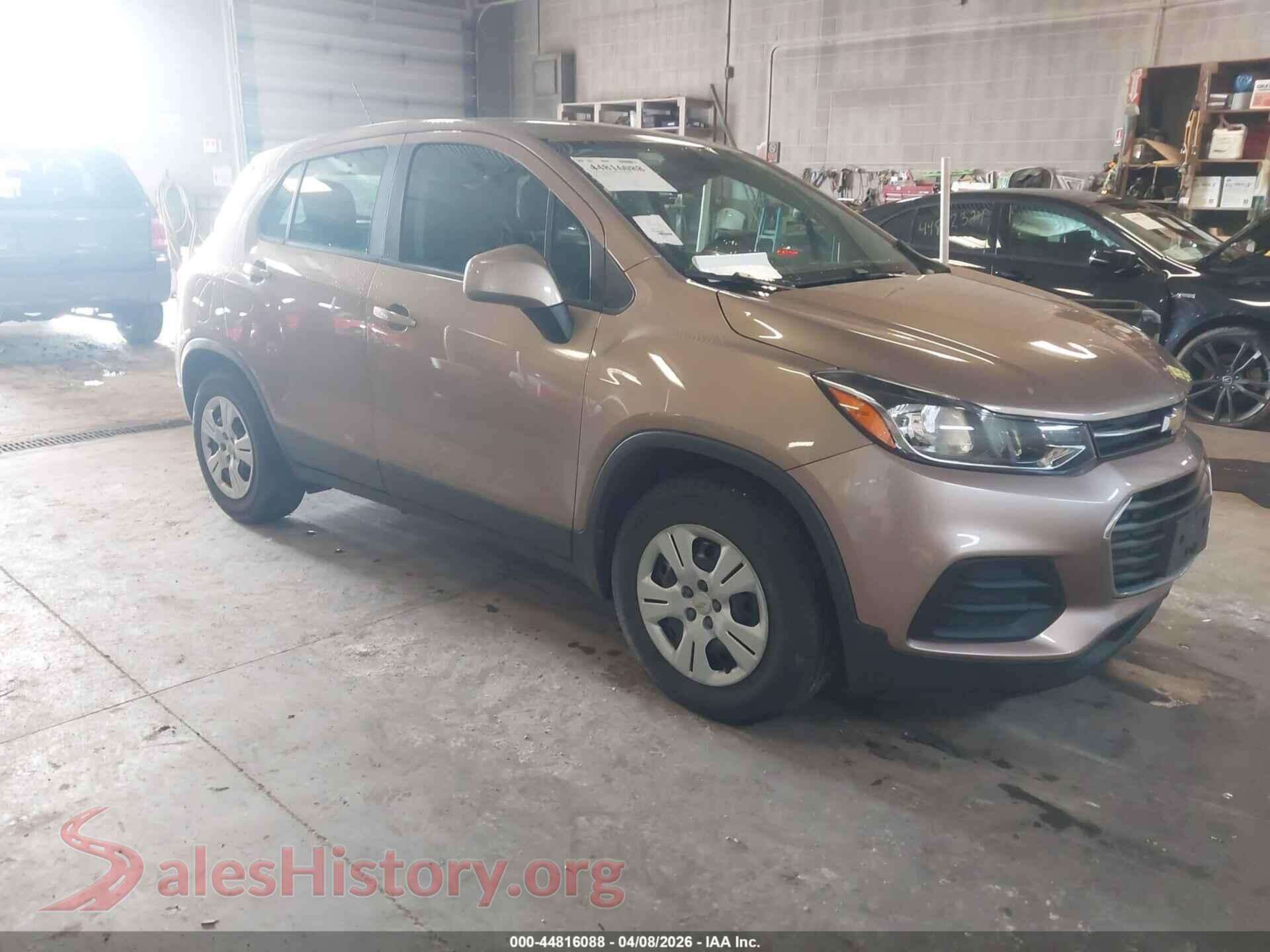 2019 CHEVROLET TRAX VIN 3GNCJKSB0KL125579, auction photo