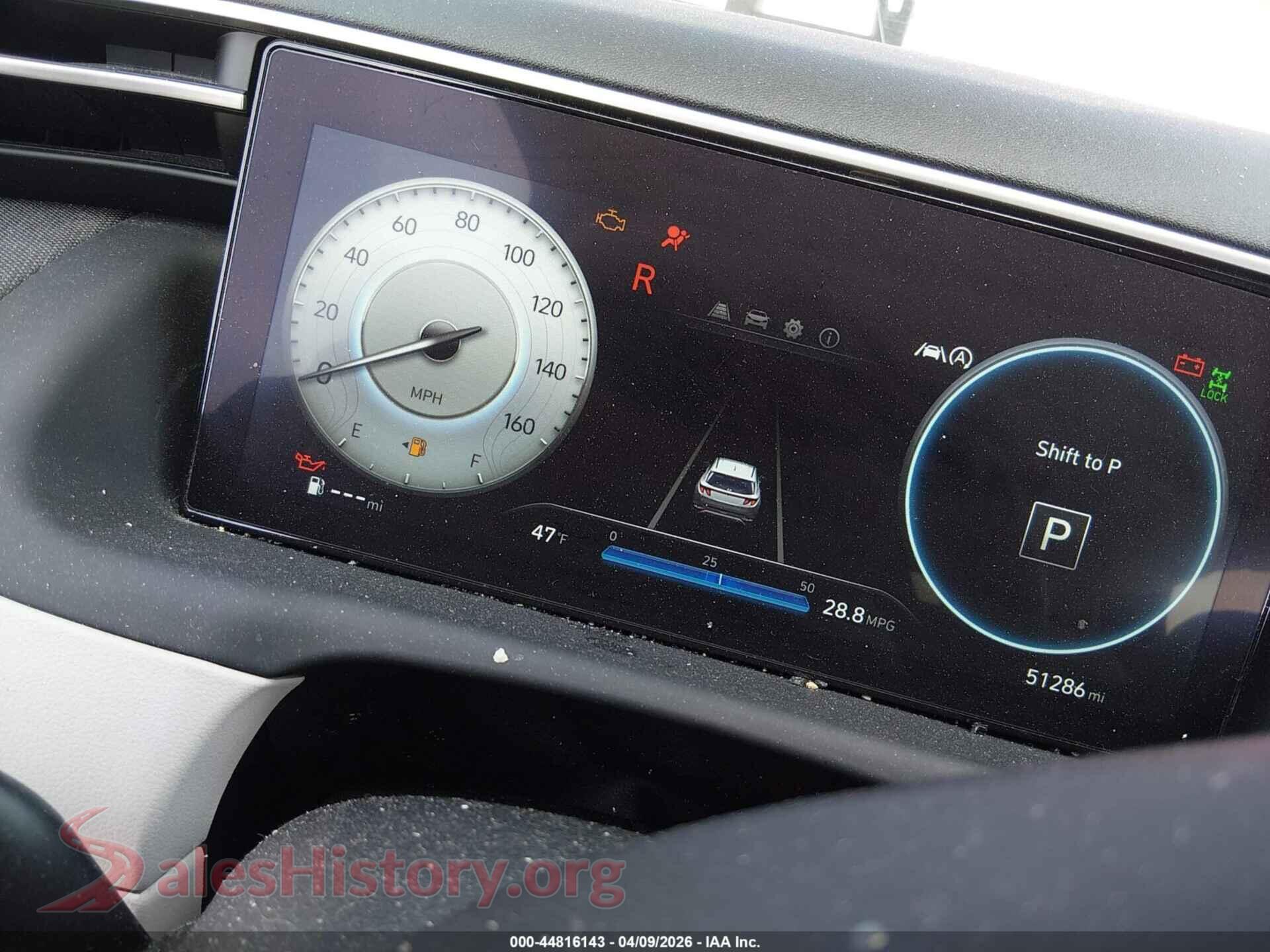 2023 HYUNDAI TUCSON VIN 5NMJFCAE9PH214543, passenger side view