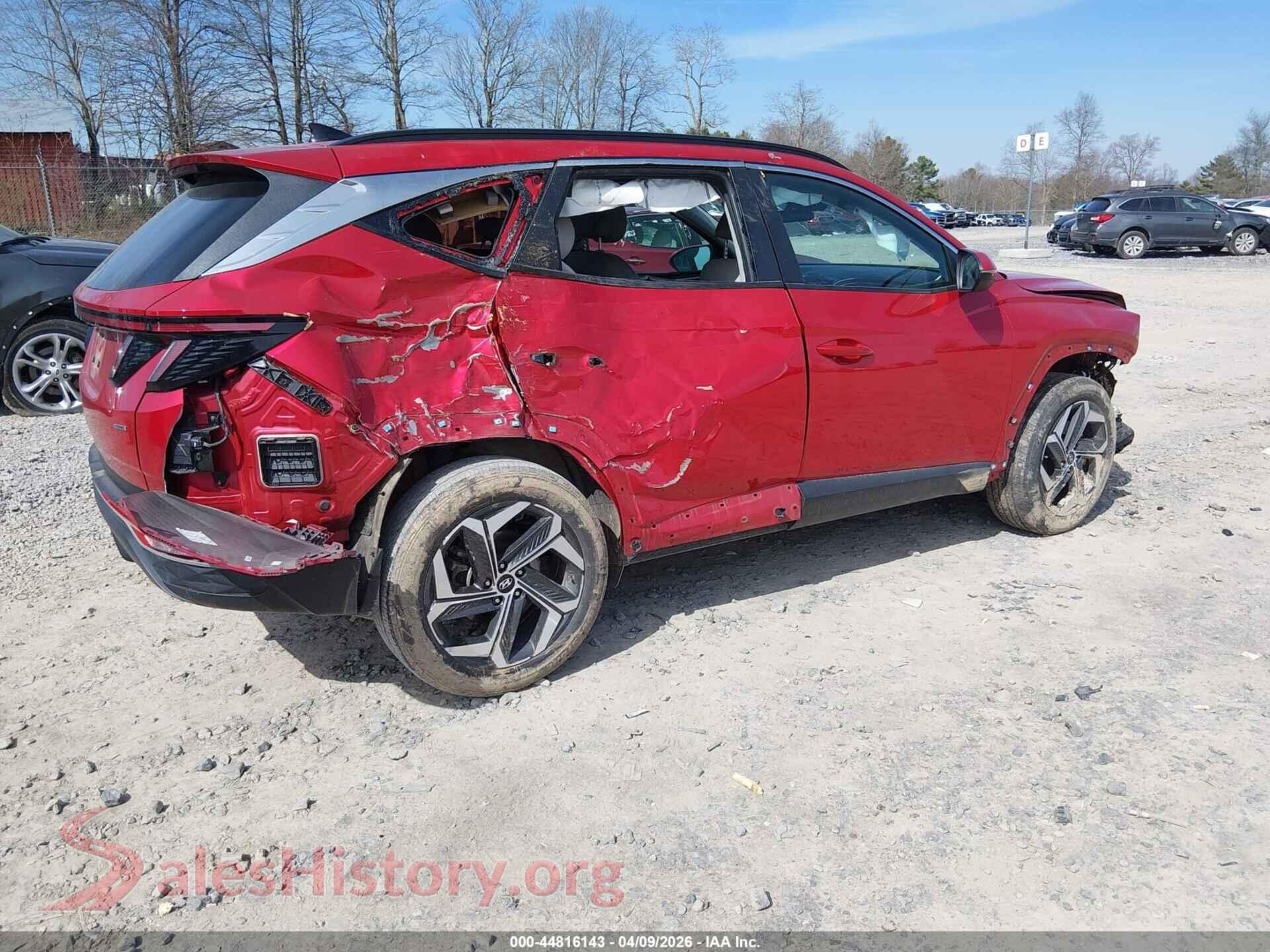 2023 HYUNDAI TUCSON VIN 5NMJFCAE9PH214543, rear driver side