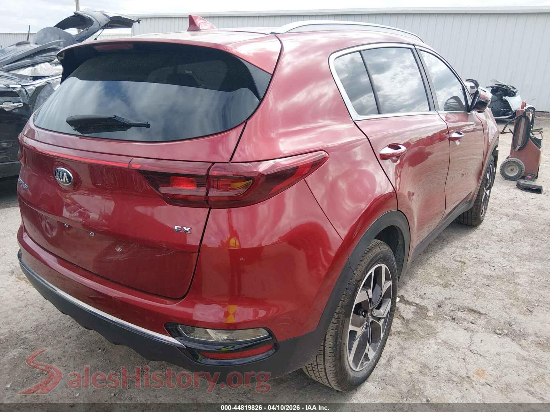 2020 KIA SPORTAGE VIN KNDPNCAC8L7740014, rear driver side