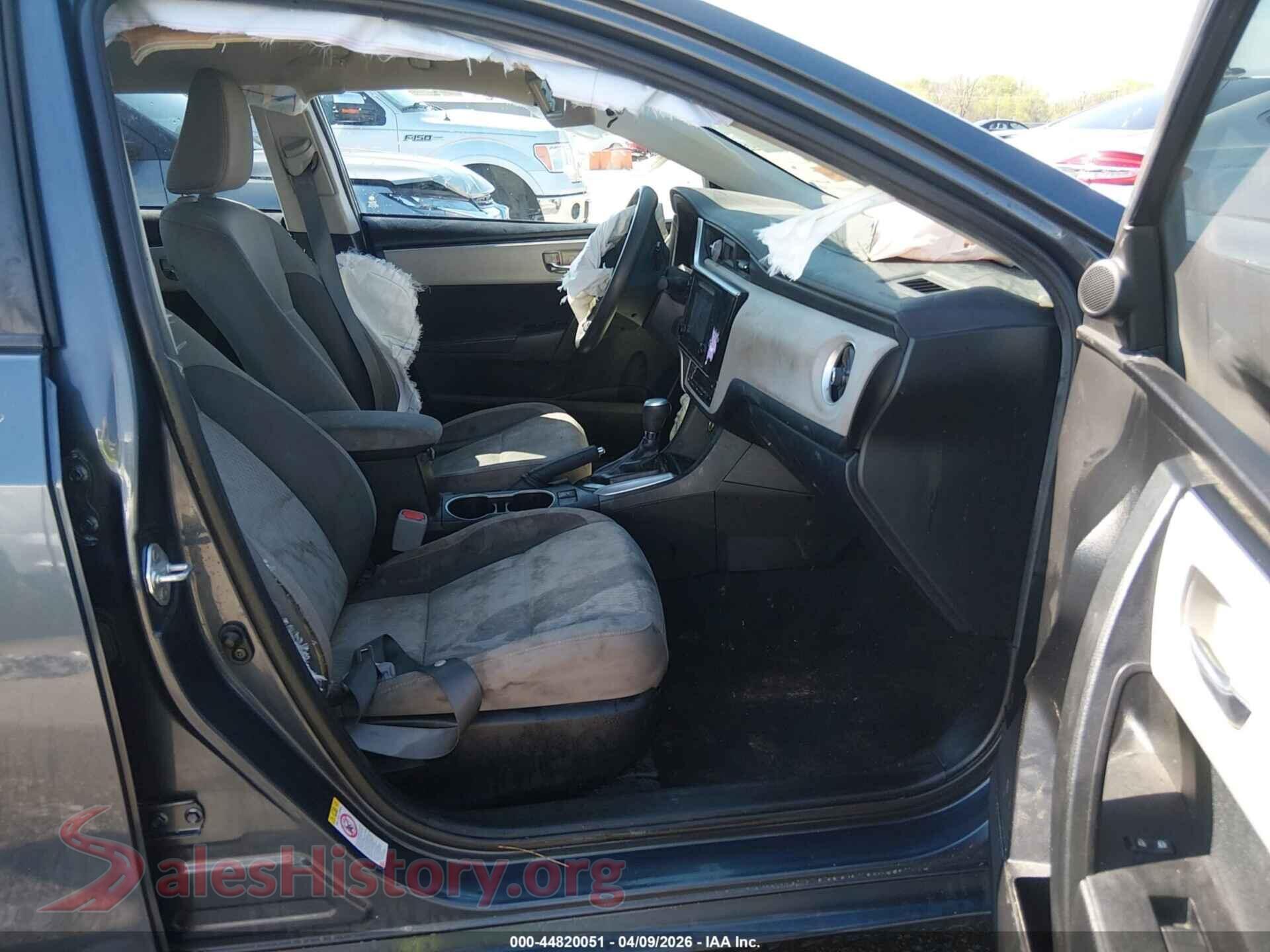 2018 TOYOTA COROLLA VIN 5YFBURHE3JP849306, rear view