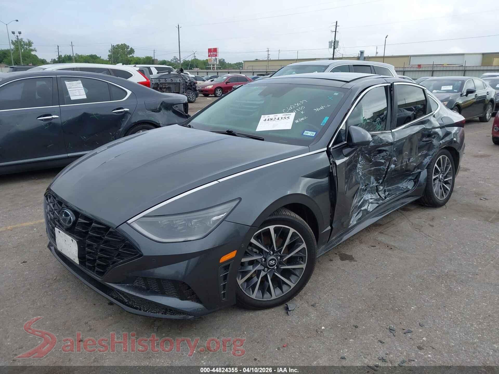 2022 HYUNDAI SONATA VIN KMHL34J26NA224835, front view