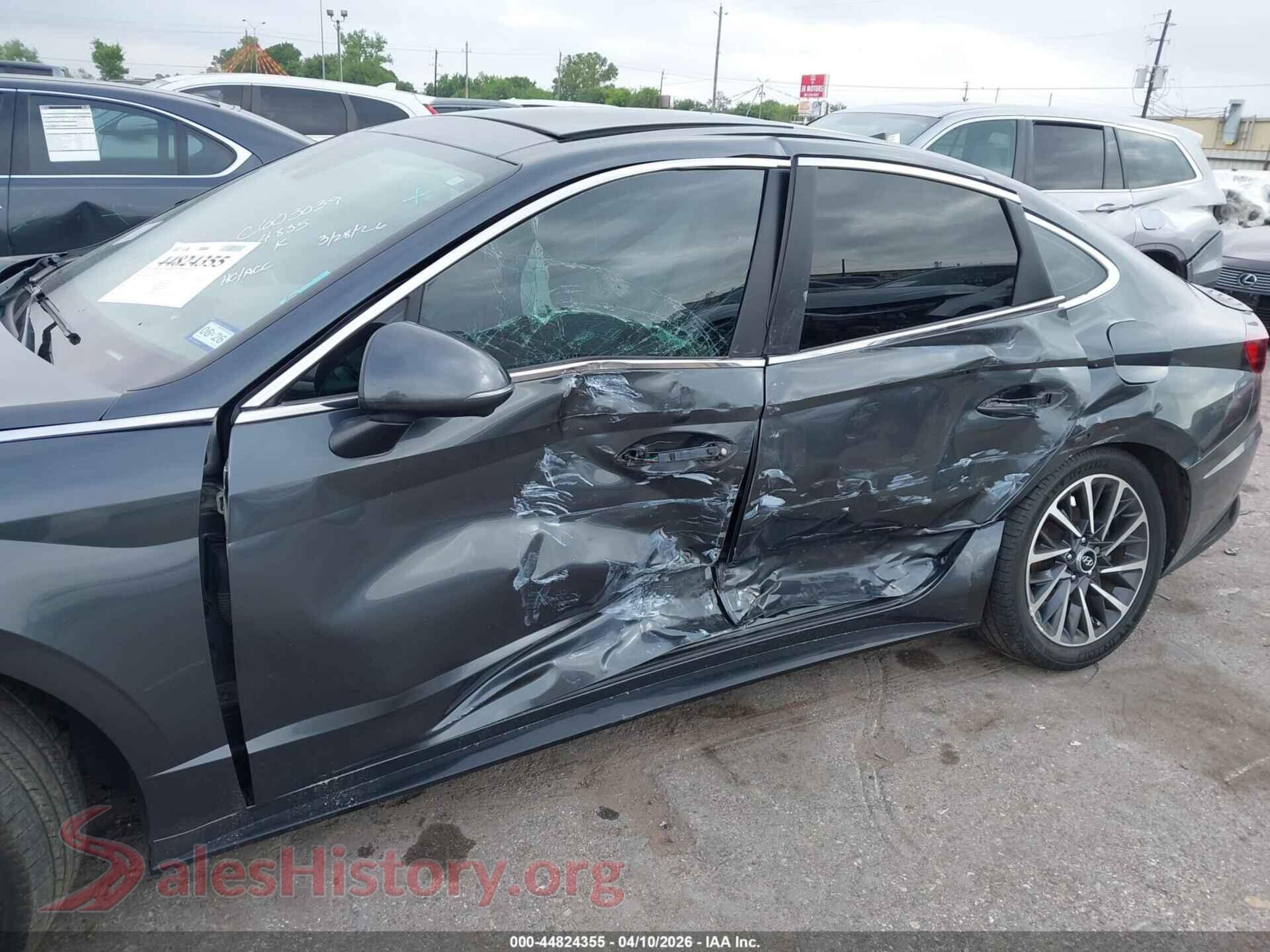 2022 HYUNDAI SONATA VIN KMHL34J26NA224835, rear passenger side