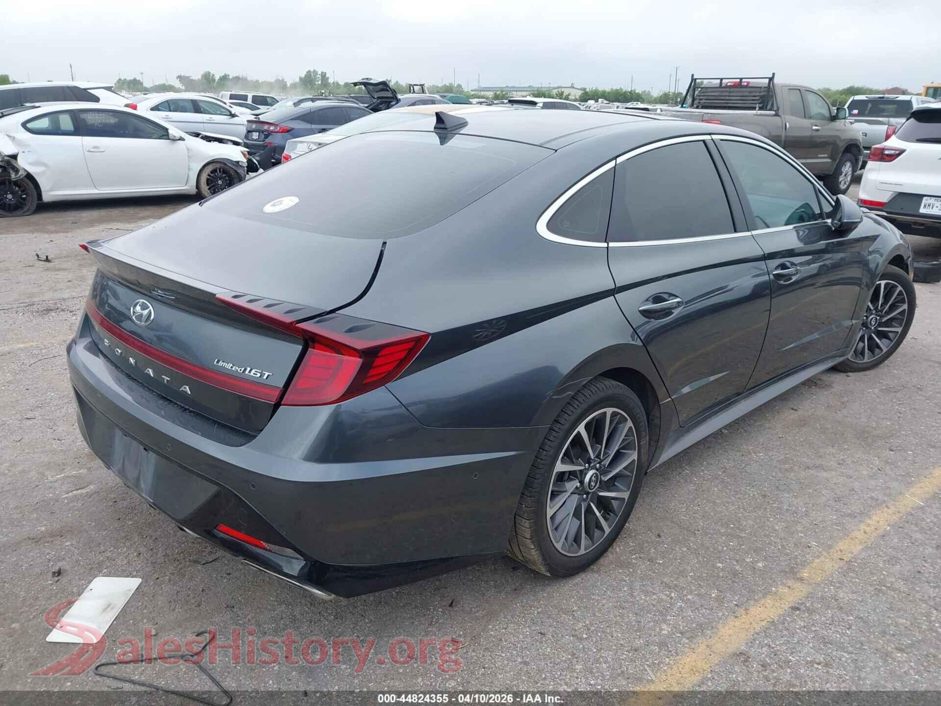 2022 HYUNDAI SONATA VIN KMHL34J26NA224835, rear driver side