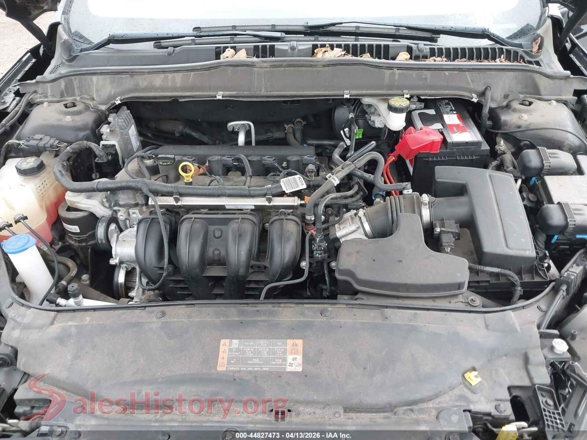 2020 FORD FUSION VIN 3FA6P0G71LR144787, interior dashboard