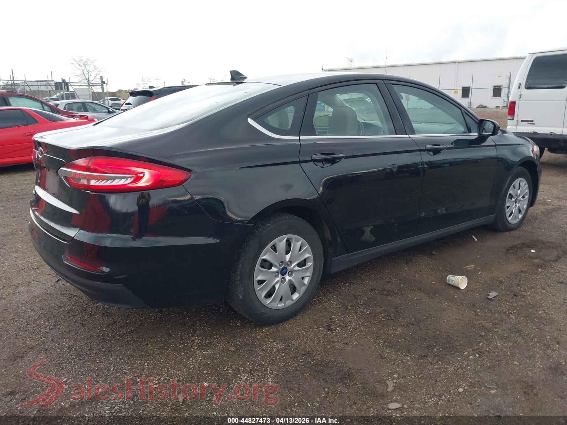 2020 FORD FUSION VIN 3FA6P0G71LR144787, rear driver side