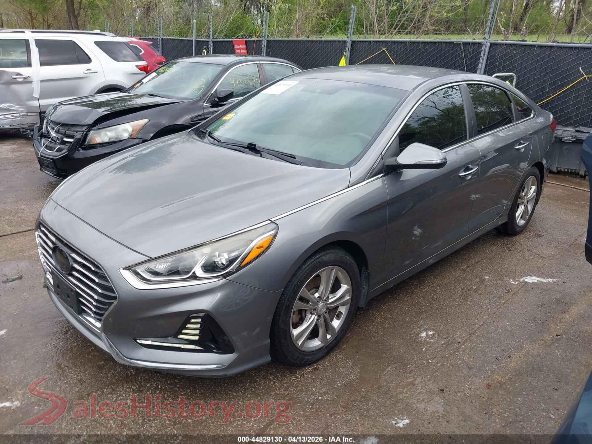2018 HYUNDAI SONATA VIN 5NPE34AF6JH644291, front view