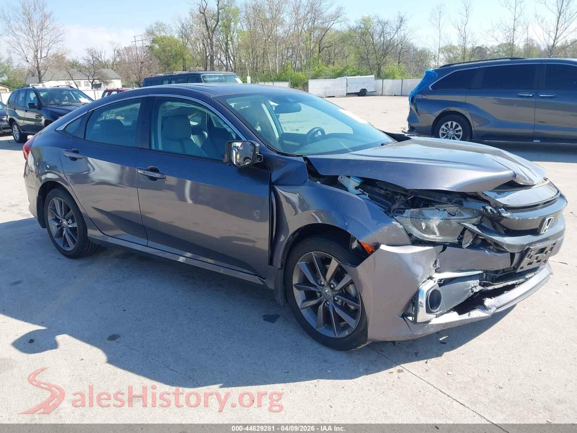2021 HONDA CIVIC VIN 19XFC1F38ME007834, auction photo