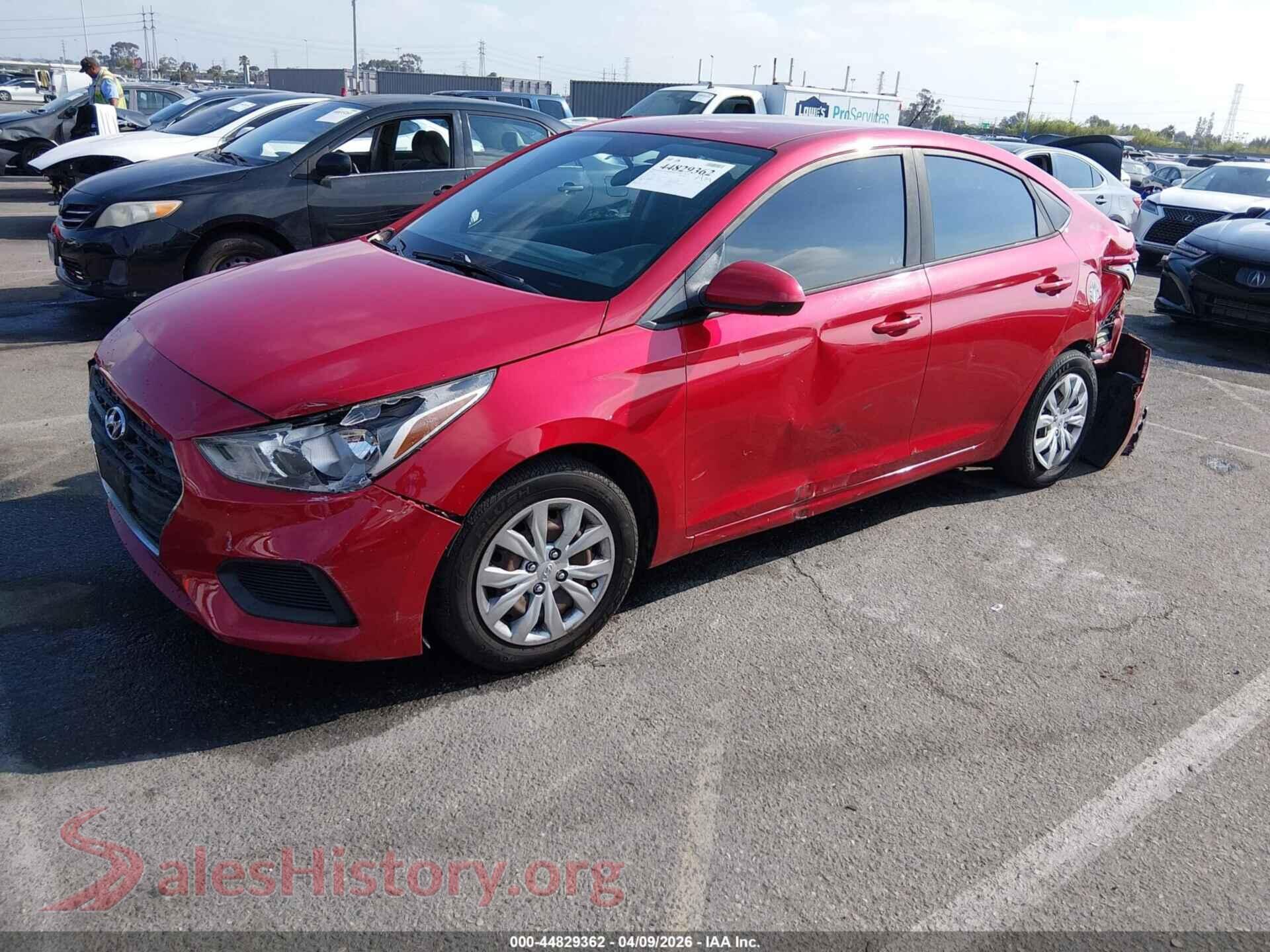 2020 HYUNDAI ACCENT VIN 3KPC24A61LE107801, front view
