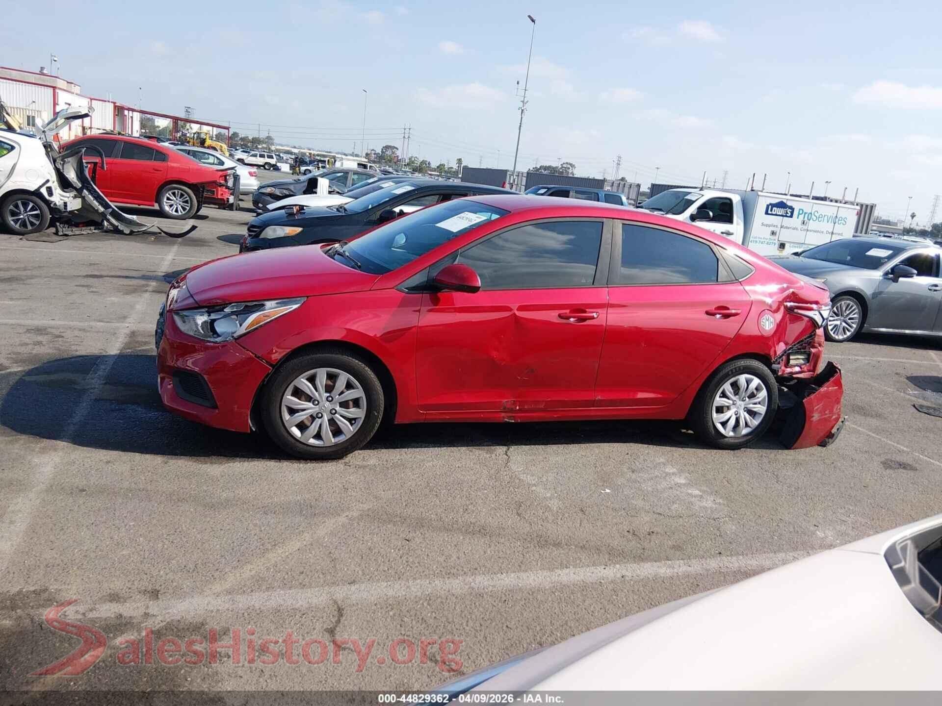 2020 HYUNDAI ACCENT VIN 3KPC24A61LE107801, auction photo 14