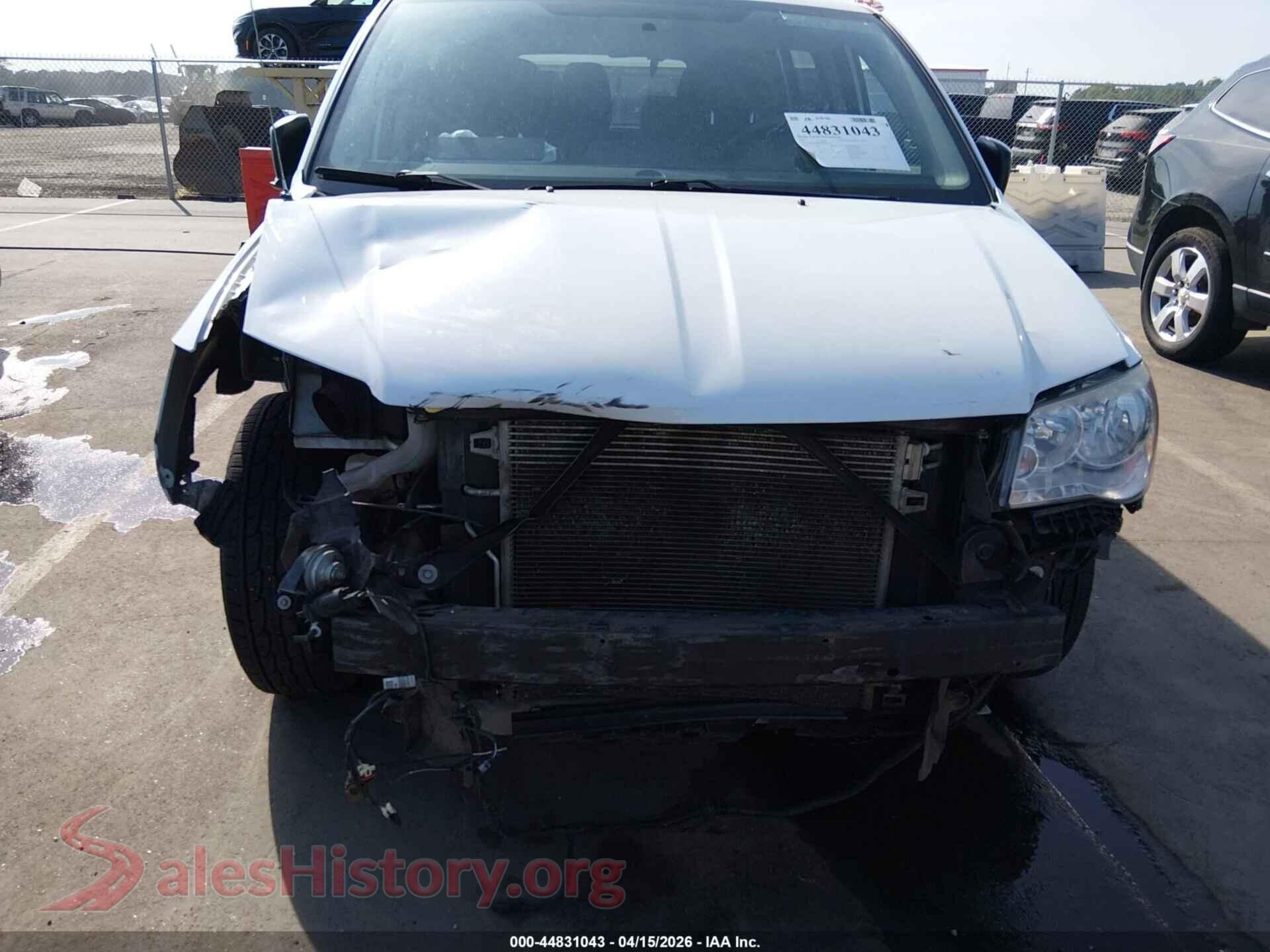 2017 DODGE GRAND CARAVAN VIN 2C4RDGBGXHR728165, rear passenger side