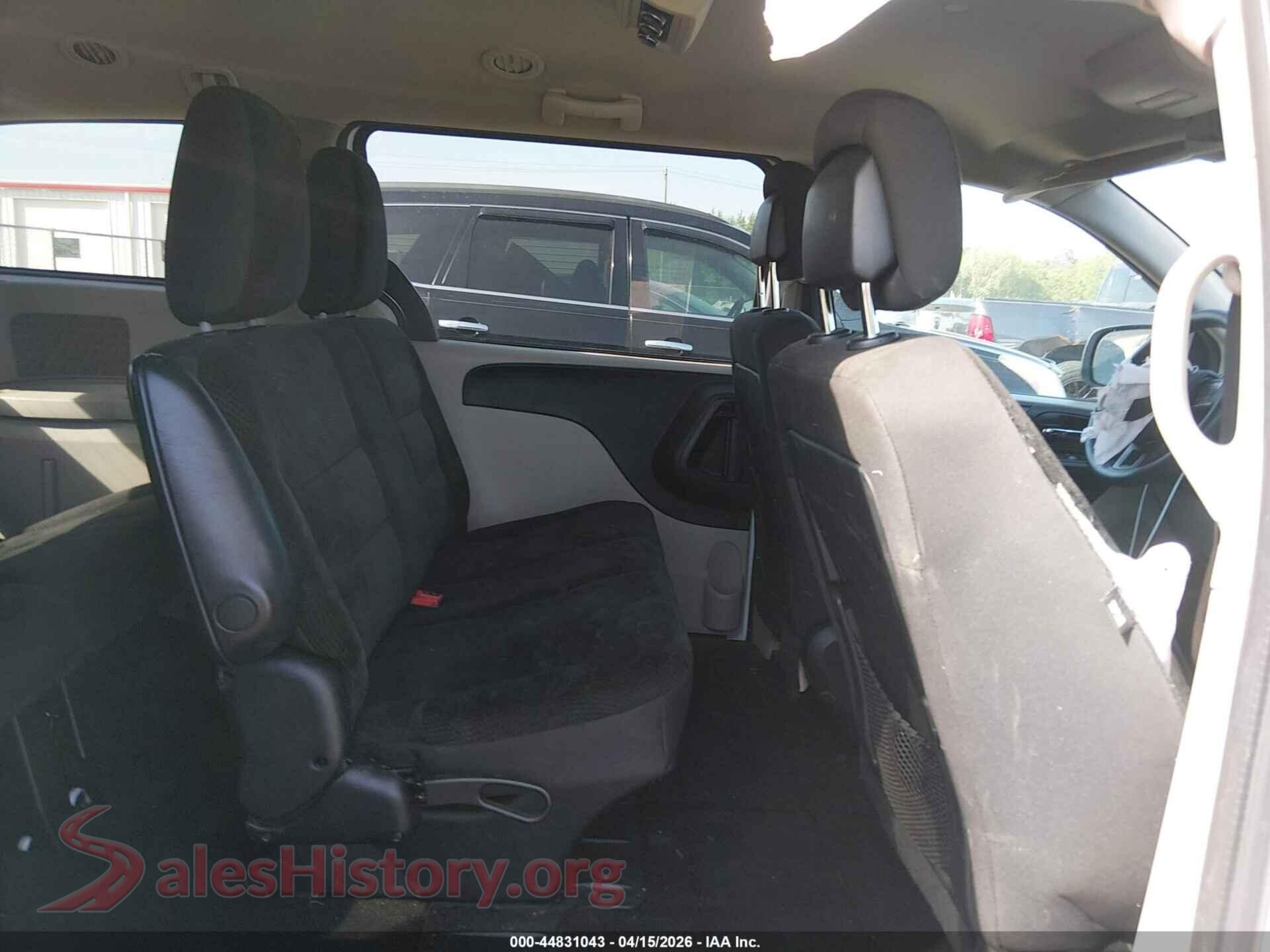 2017 DODGE GRAND CARAVAN VIN 2C4RDGBGXHR728165, front passenger side