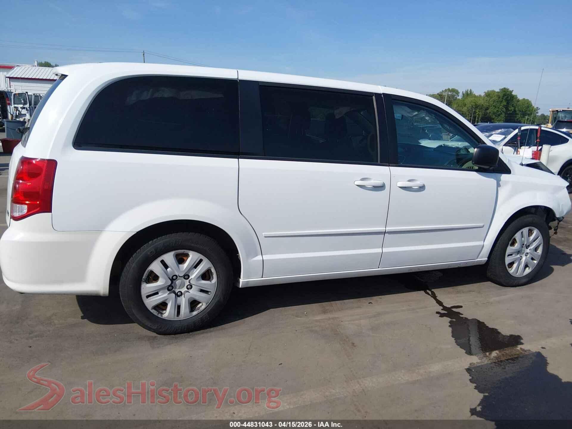 2017 DODGE GRAND CARAVAN VIN 2C4RDGBGXHR728165, auction photo 14