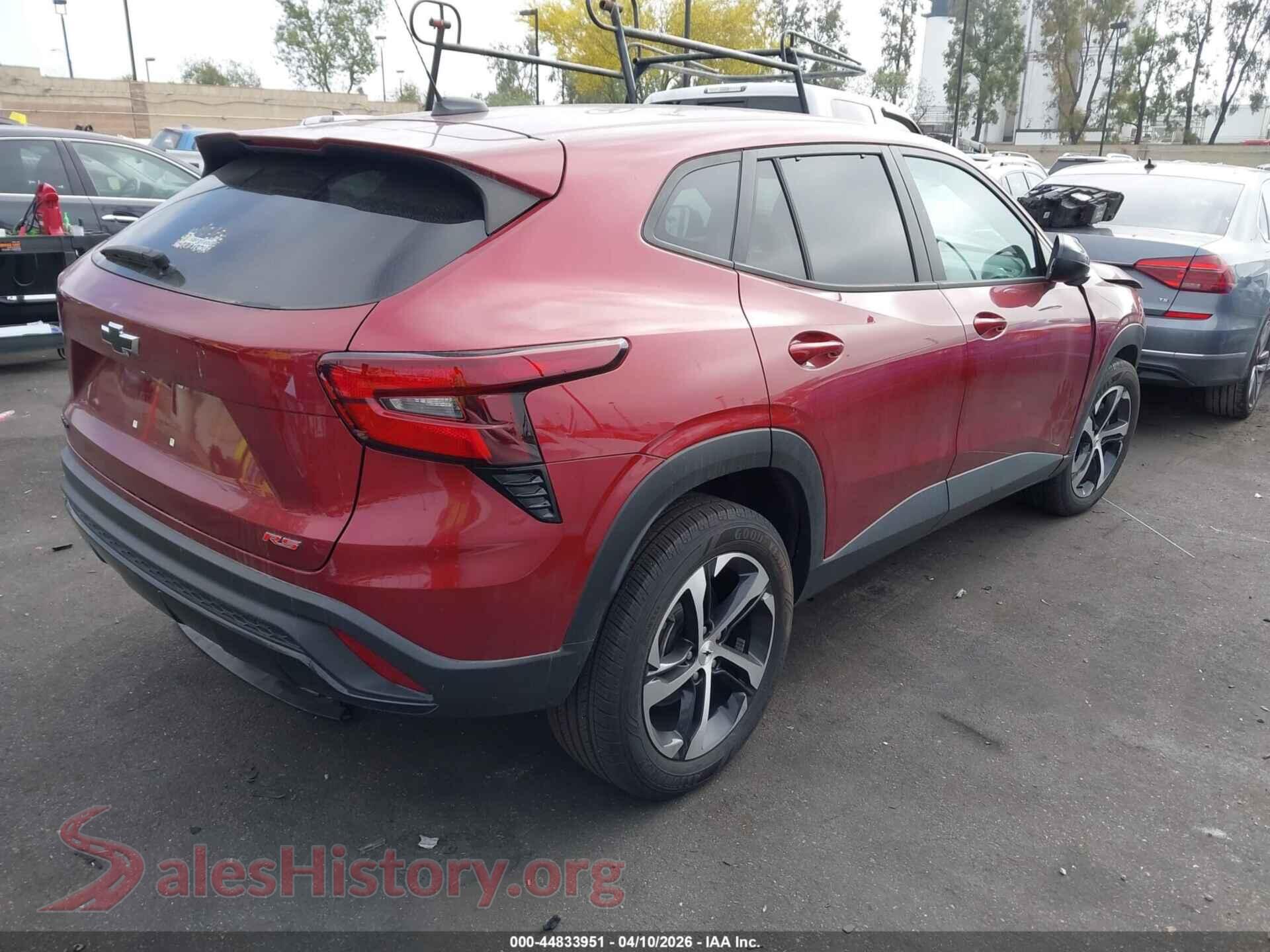 2024 CHEVROLET TRAX VIN KL77LGE21RC020453, rear driver side