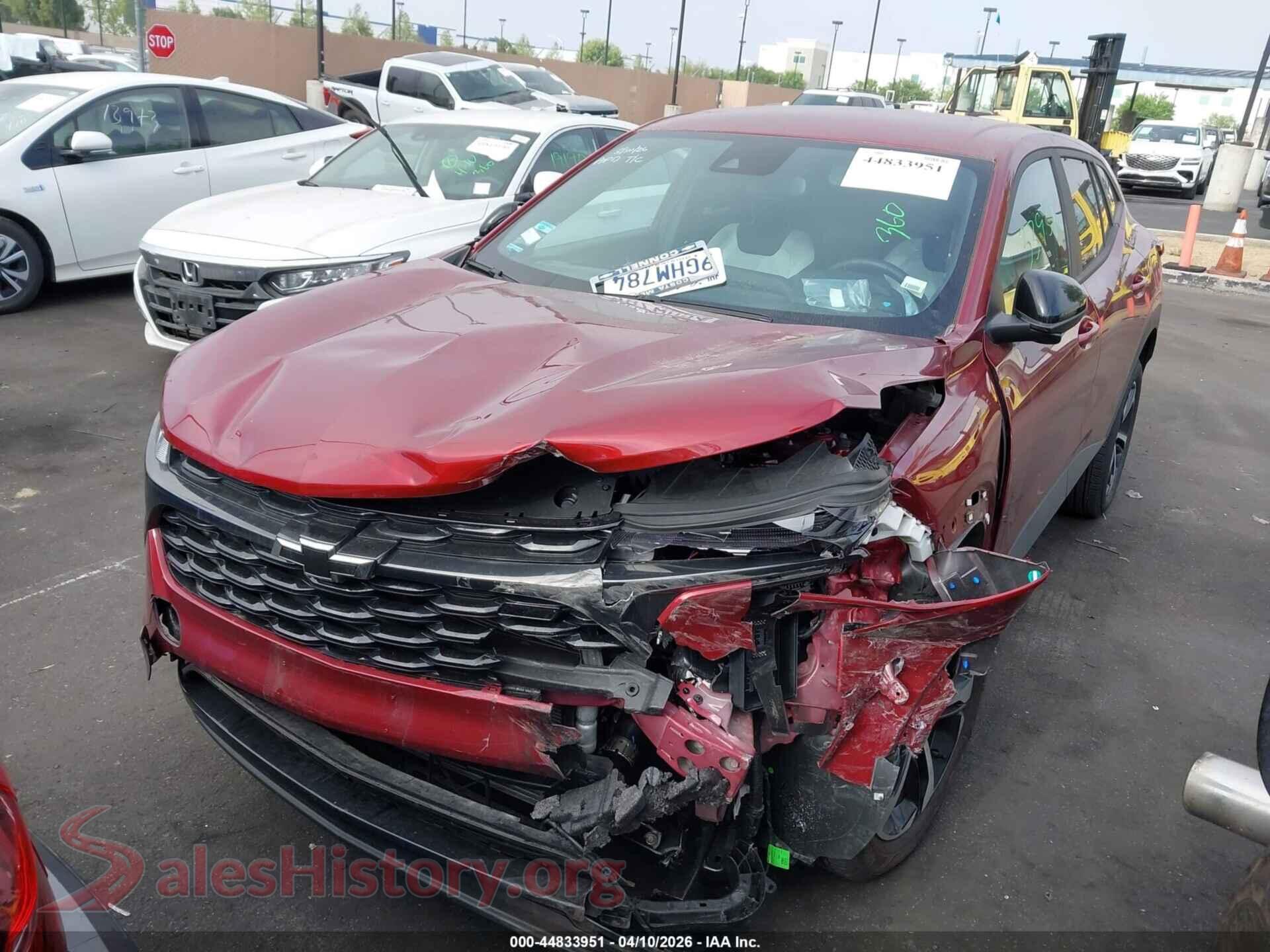 2024 CHEVROLET TRAX VIN KL77LGE21RC020453, rear passenger side