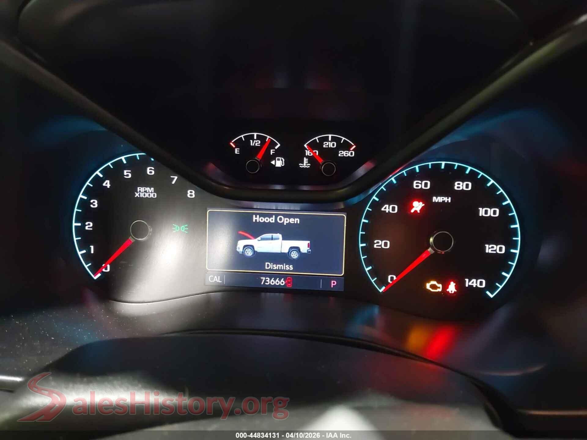 2019 CHEVROLET COLORADO VIN 1GCGTEEN9K1134123, passenger side view