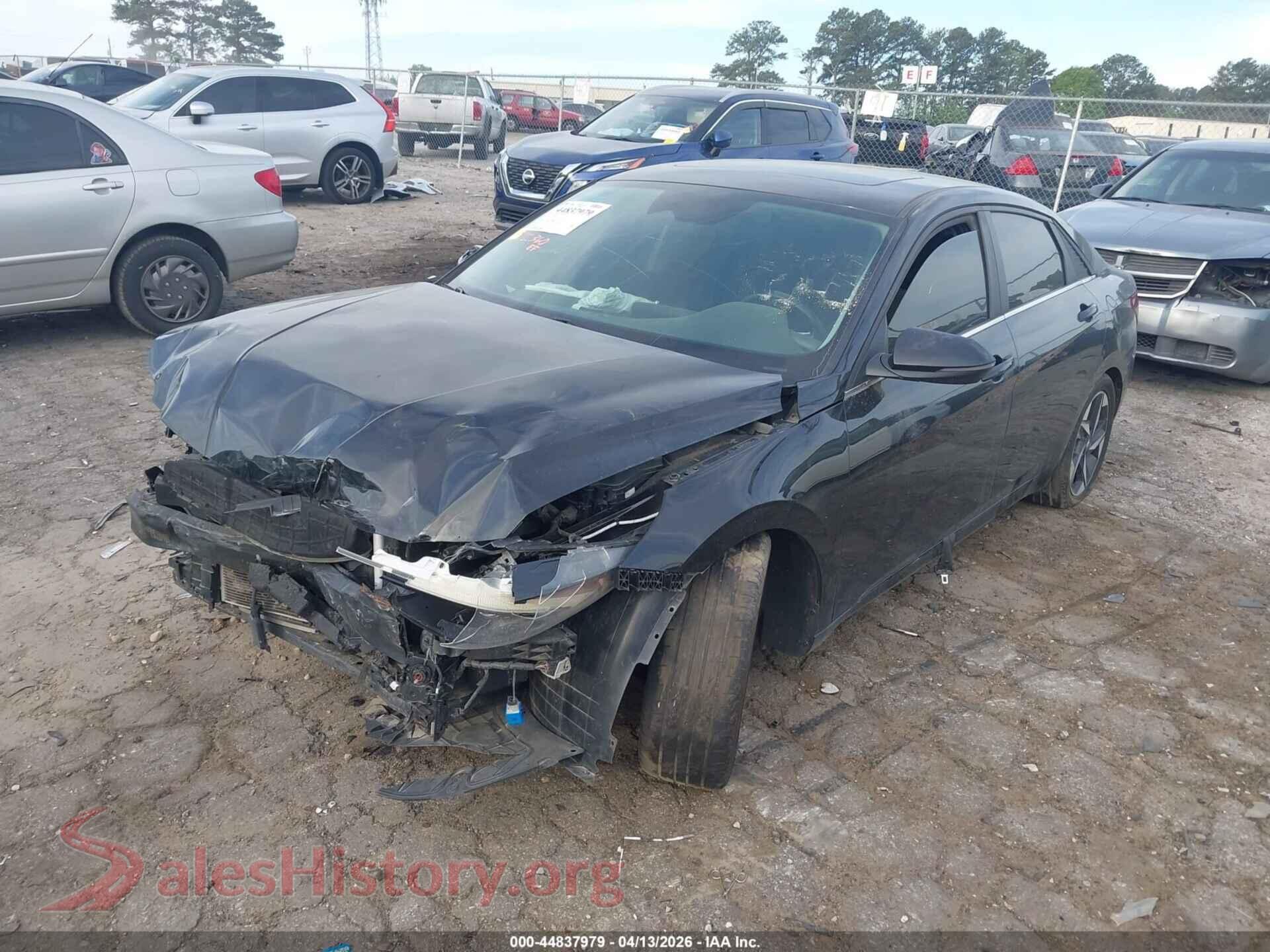 2022 HYUNDAI ELANTRA VIN 5NPLN4AG2NH059398, front view