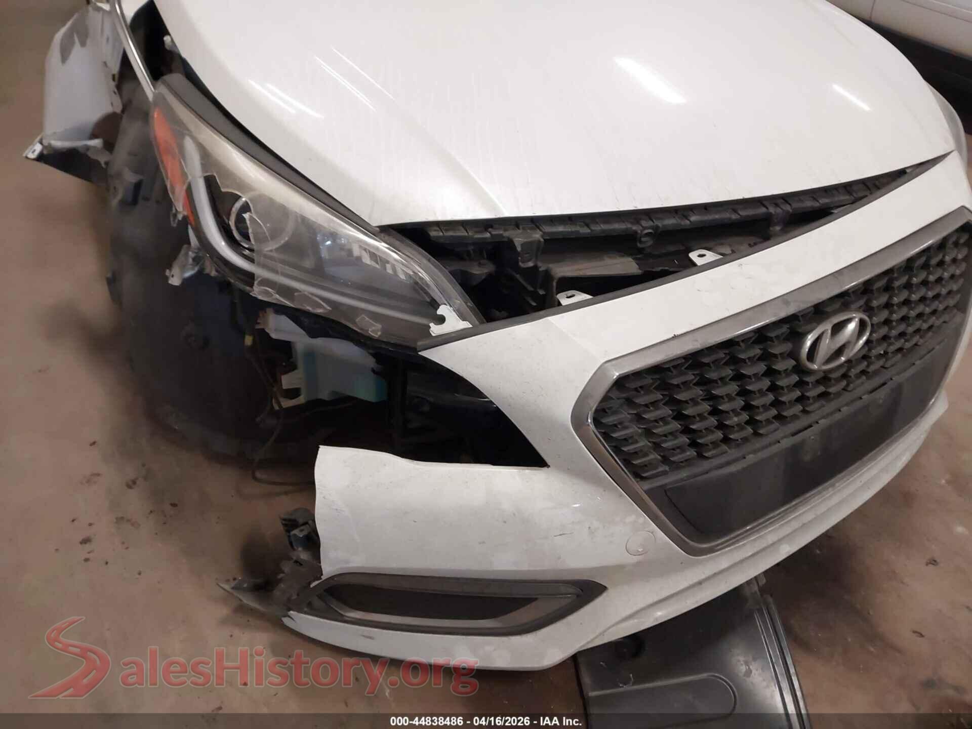 2017 HYUNDAI SONATA HYBRID VIN KMHE24L19HA048660, rear passenger side