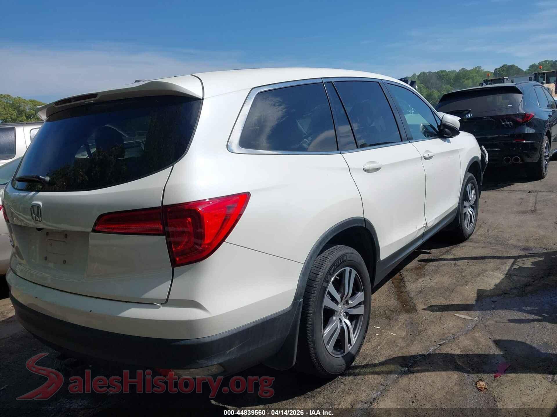 2018 HONDA PILOT VIN 5FNYF5H30JB003383, rear driver side