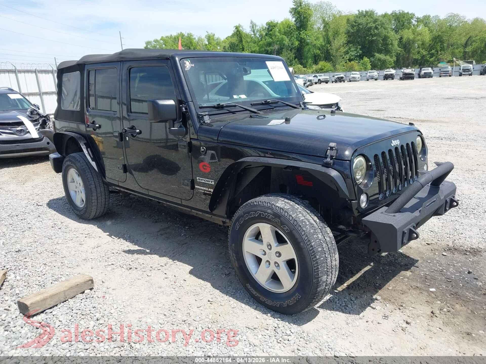 2018 JEEP WRANGLER JK UNLIMITED VIN 1C4BJWDGXJL860004, auction photo