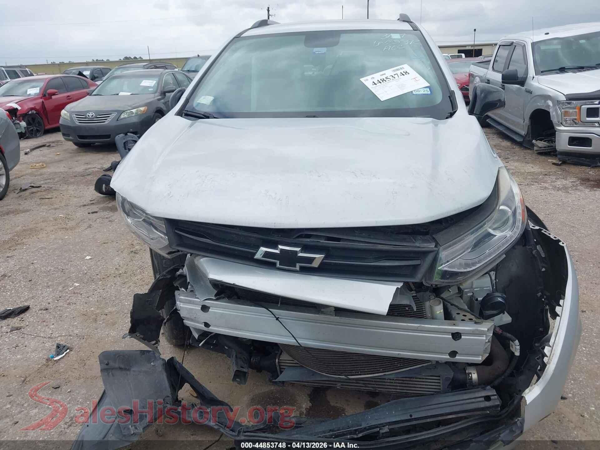 2019 CHEVROLET TRAX VIN 3GNCJLSB6KL108825, odometer mileage