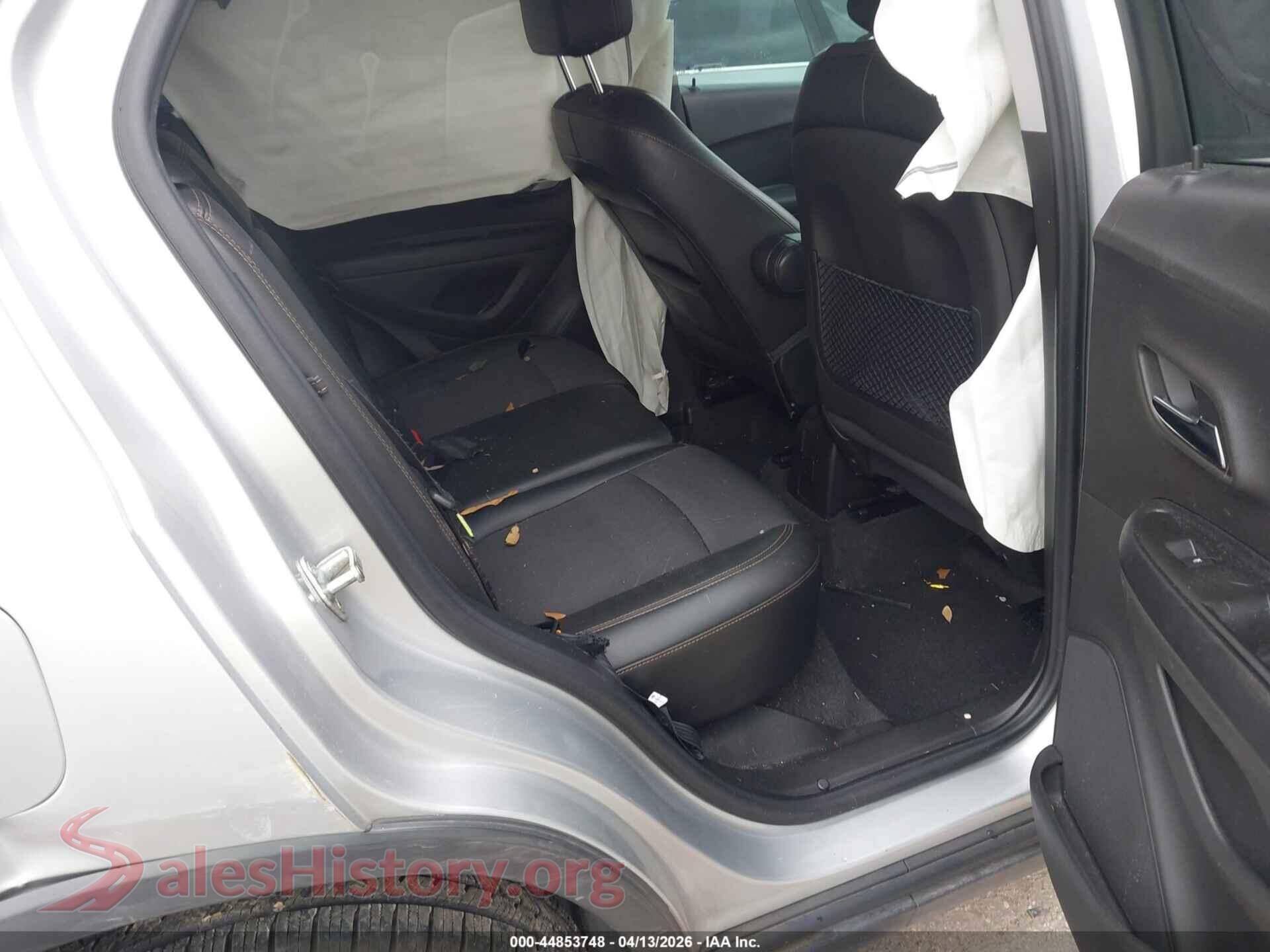 2019 CHEVROLET TRAX VIN 3GNCJLSB6KL108825, front passenger side
