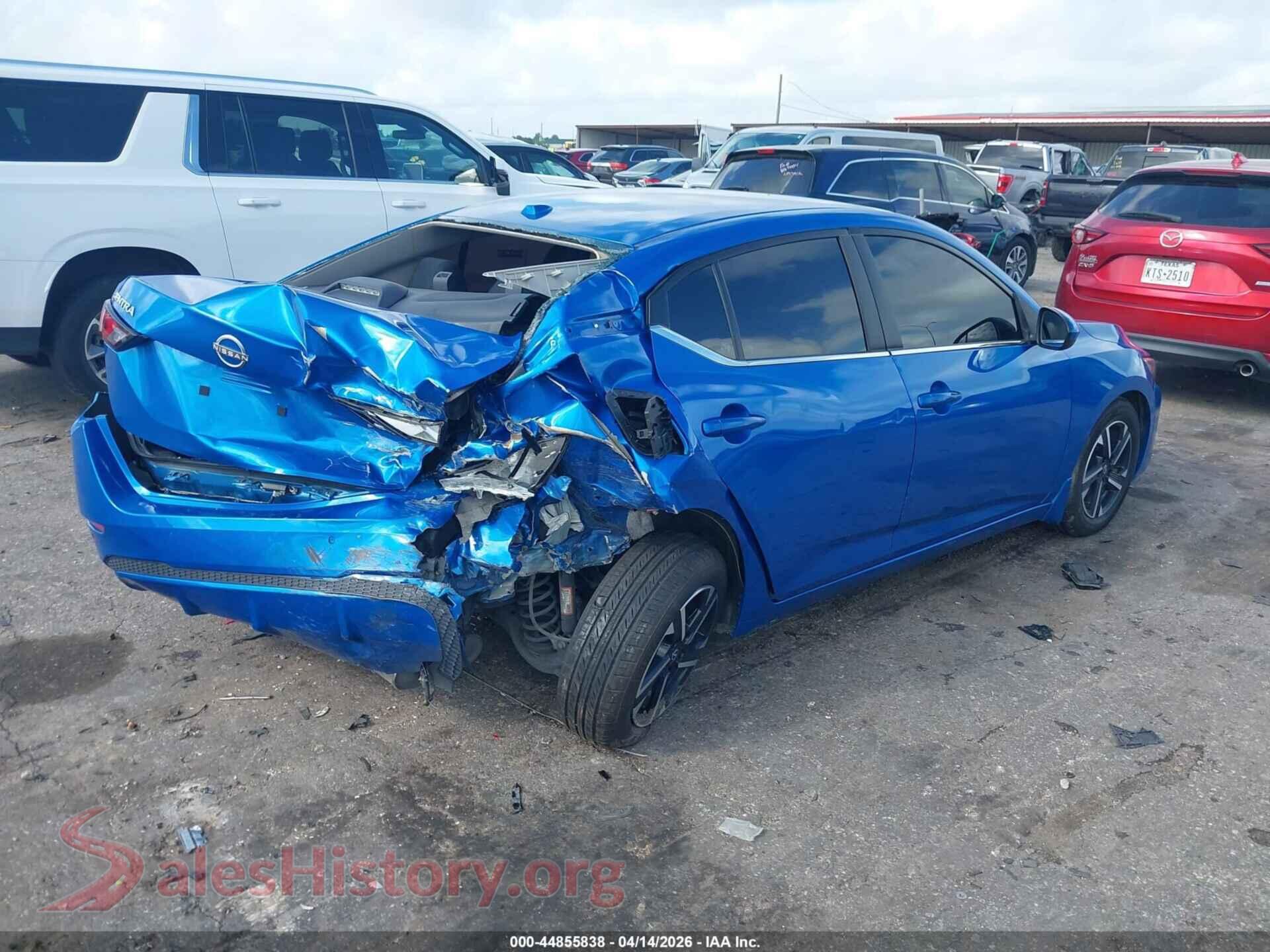 2024 NISSAN SENTRA VIN 3N1AB8CV2RY279798, rear driver side