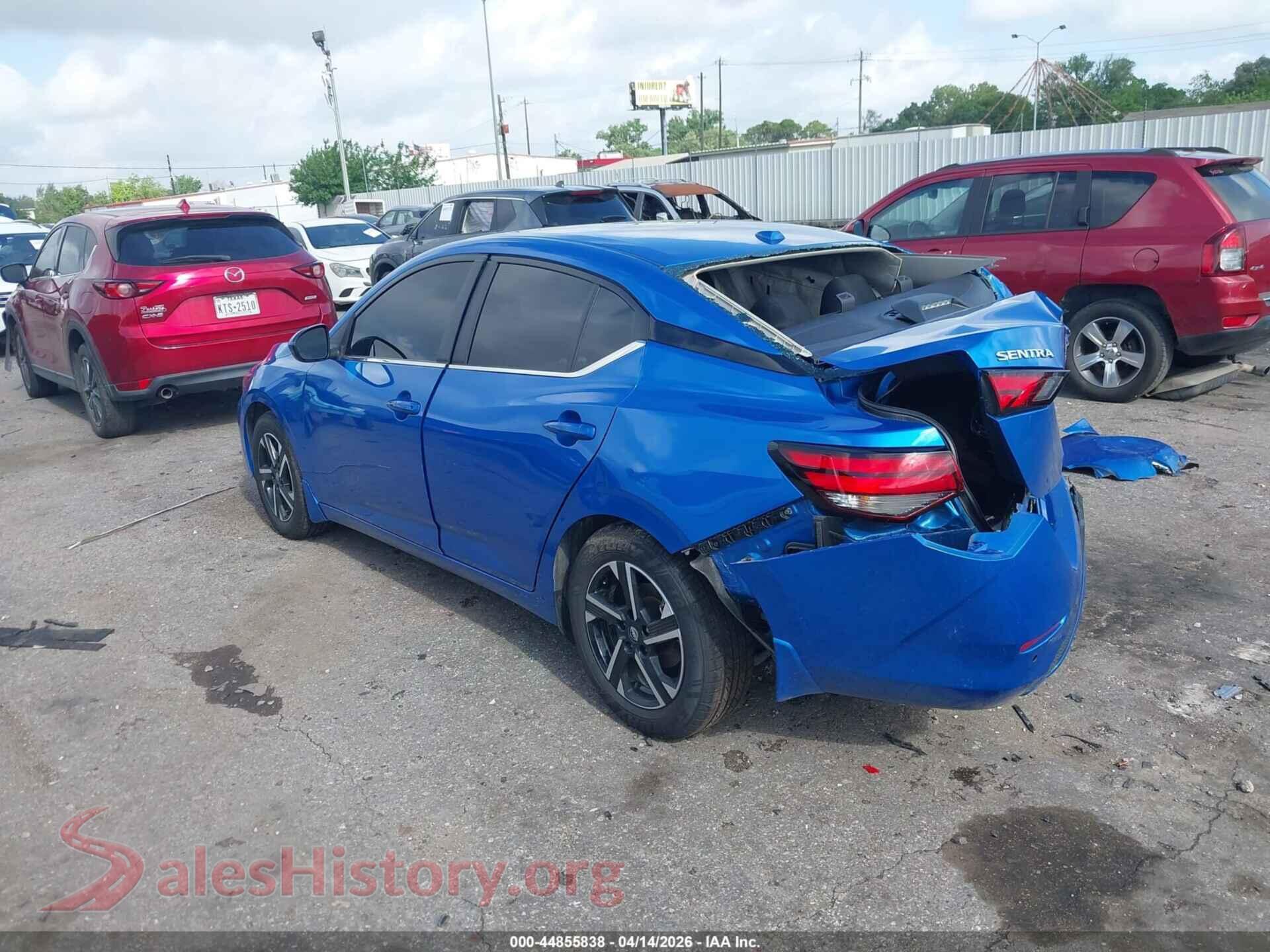 2024 NISSAN SENTRA VIN 3N1AB8CV2RY279798, driver side view