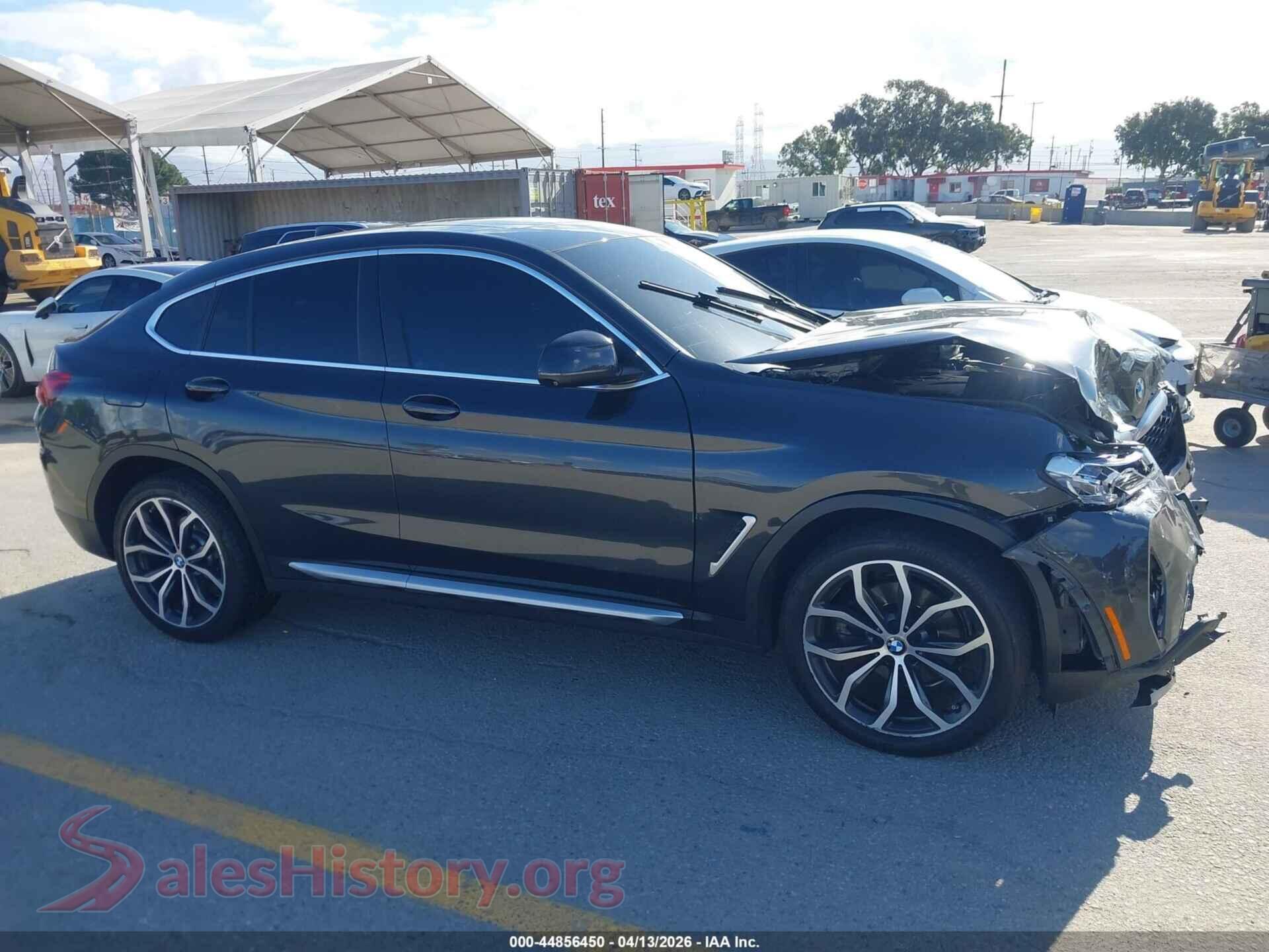 2022 BMW X4 VIN 5UX33DT06N9J37551, auction photo 13