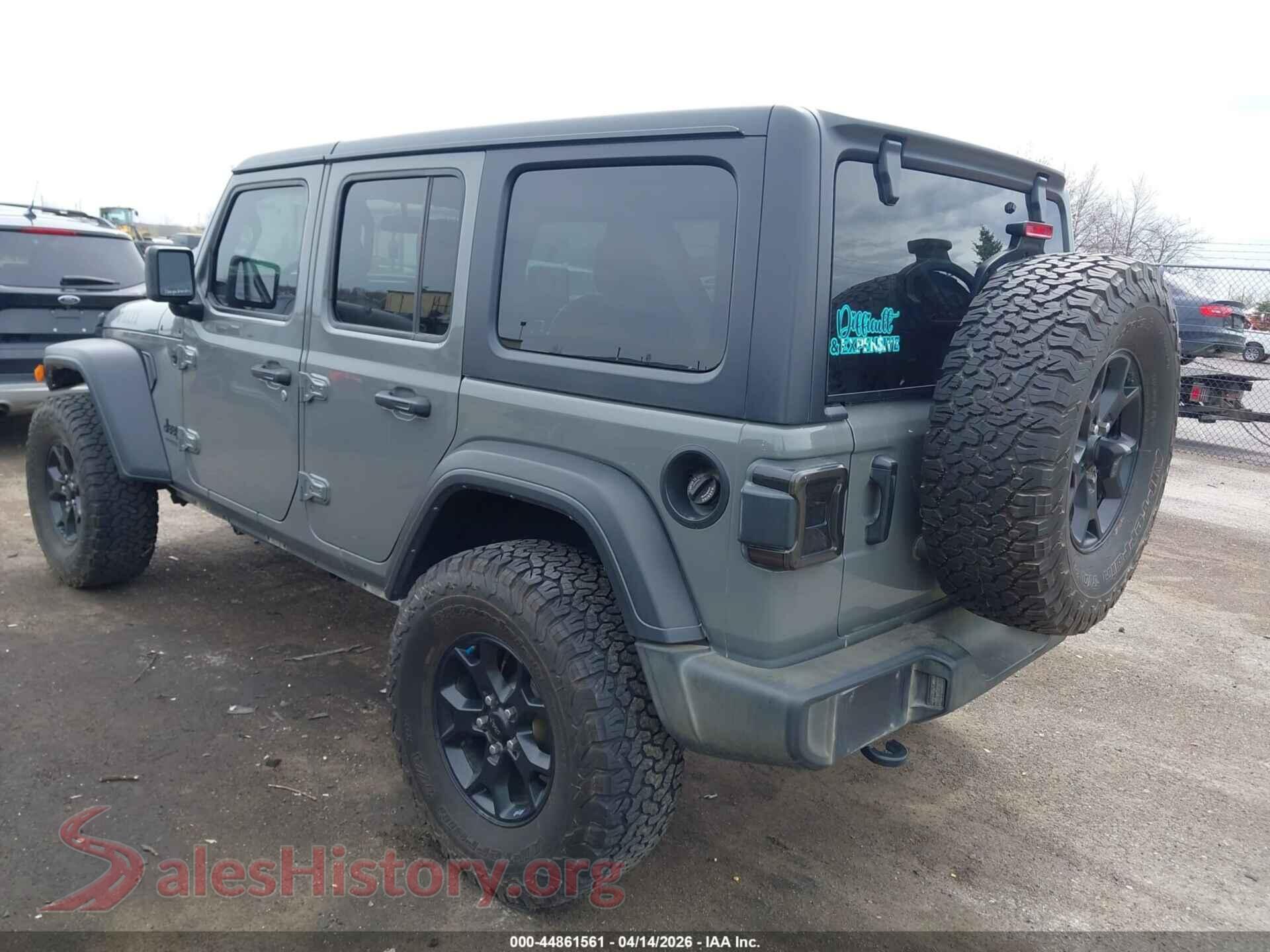2021 JEEP WRANGLER UNLIMITED VIN 1C4HJXDN0MW680211, driver side view