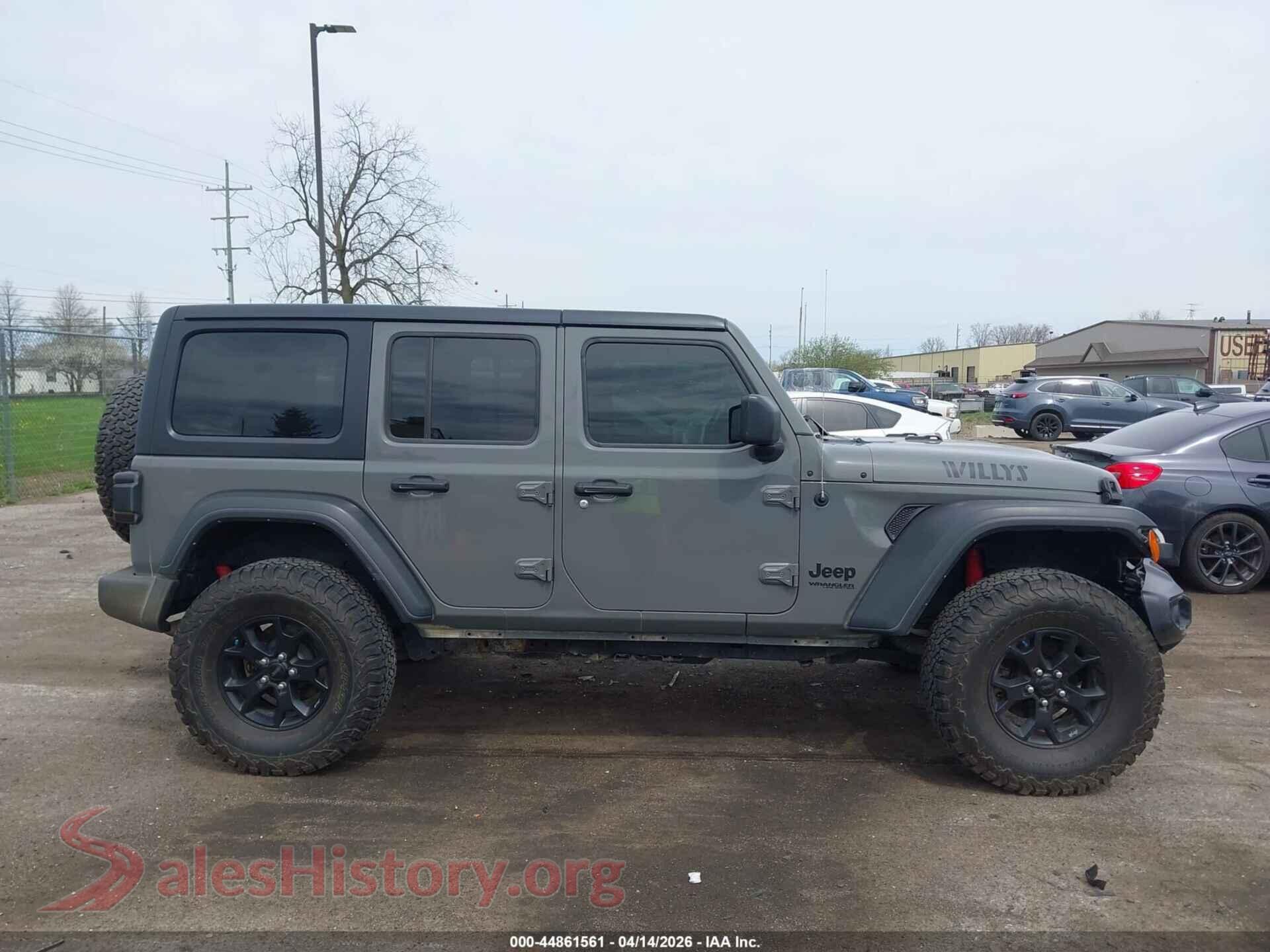 2021 JEEP WRANGLER UNLIMITED VIN 1C4HJXDN0MW680211, auction photo 14