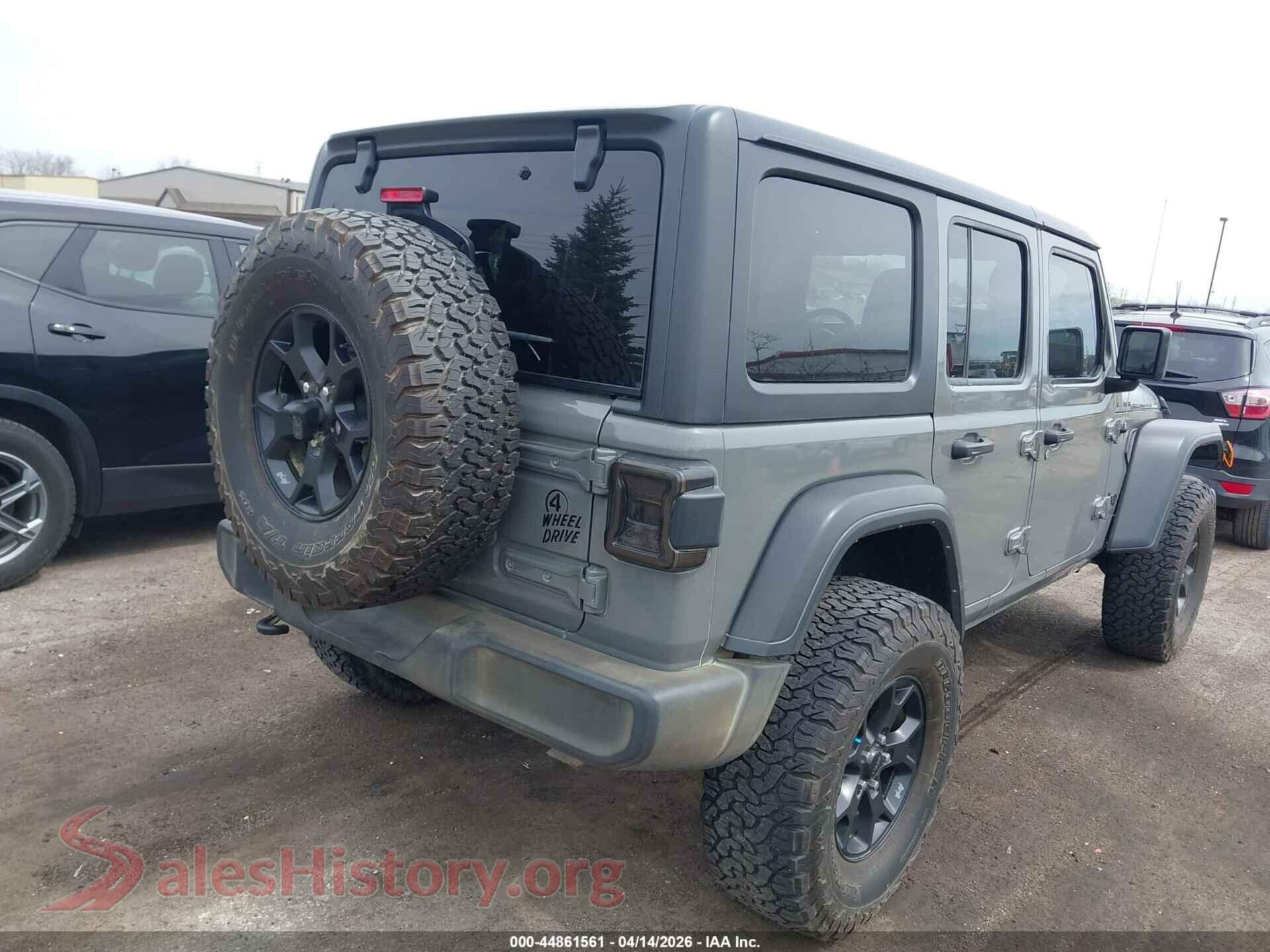 2021 JEEP WRANGLER UNLIMITED VIN 1C4HJXDN0MW680211, rear driver side