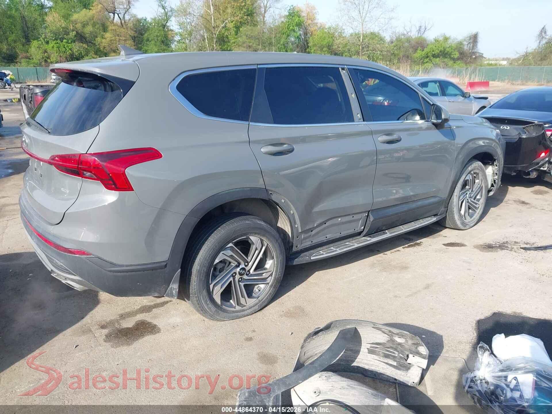2021 HYUNDAI SANTA FE VIN 5NMS1DAJ7MH371523, rear driver side