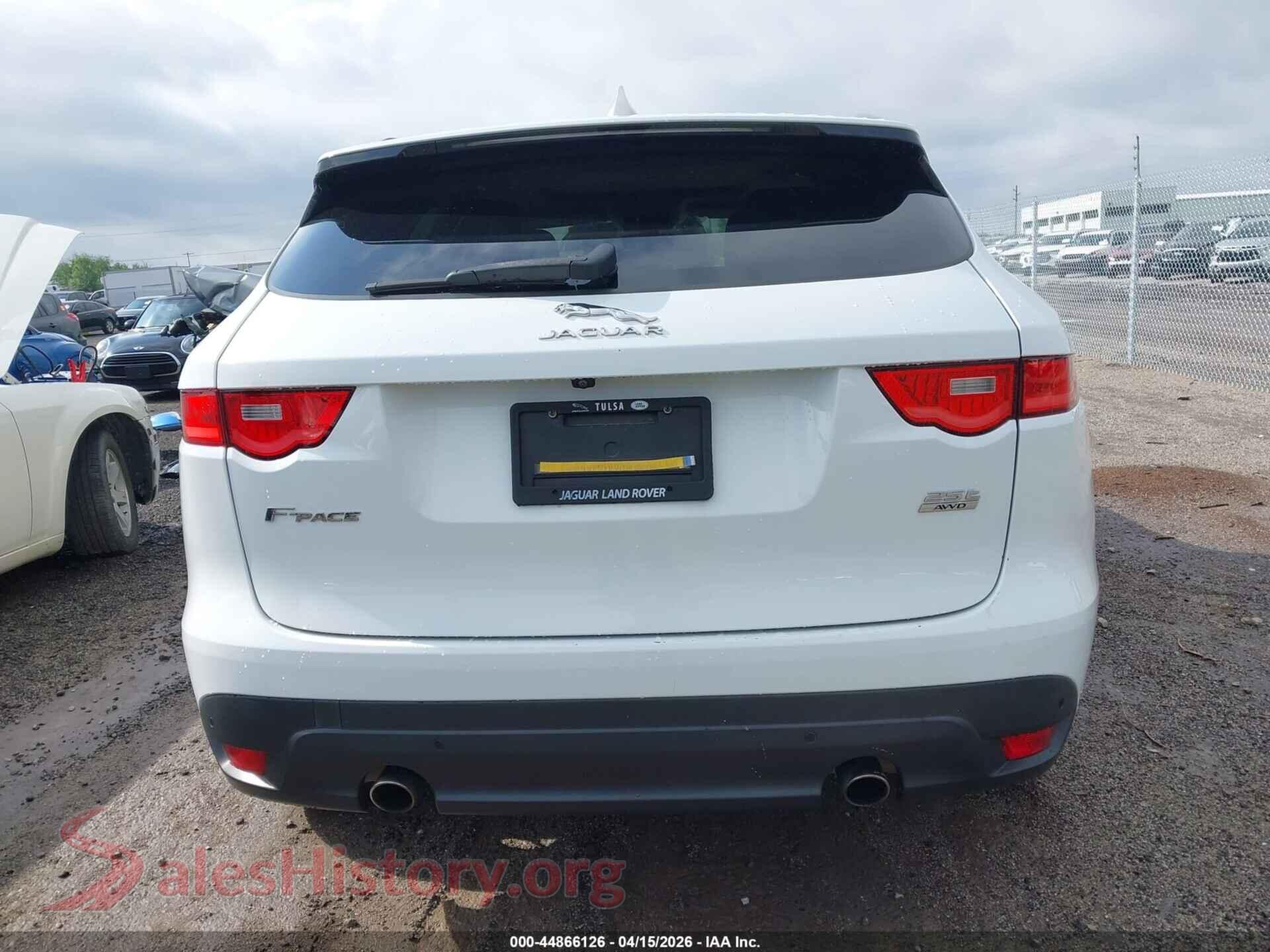 2019 JAGUAR F-PACE VIN SADCL2FX0KA392306, auction photo 16