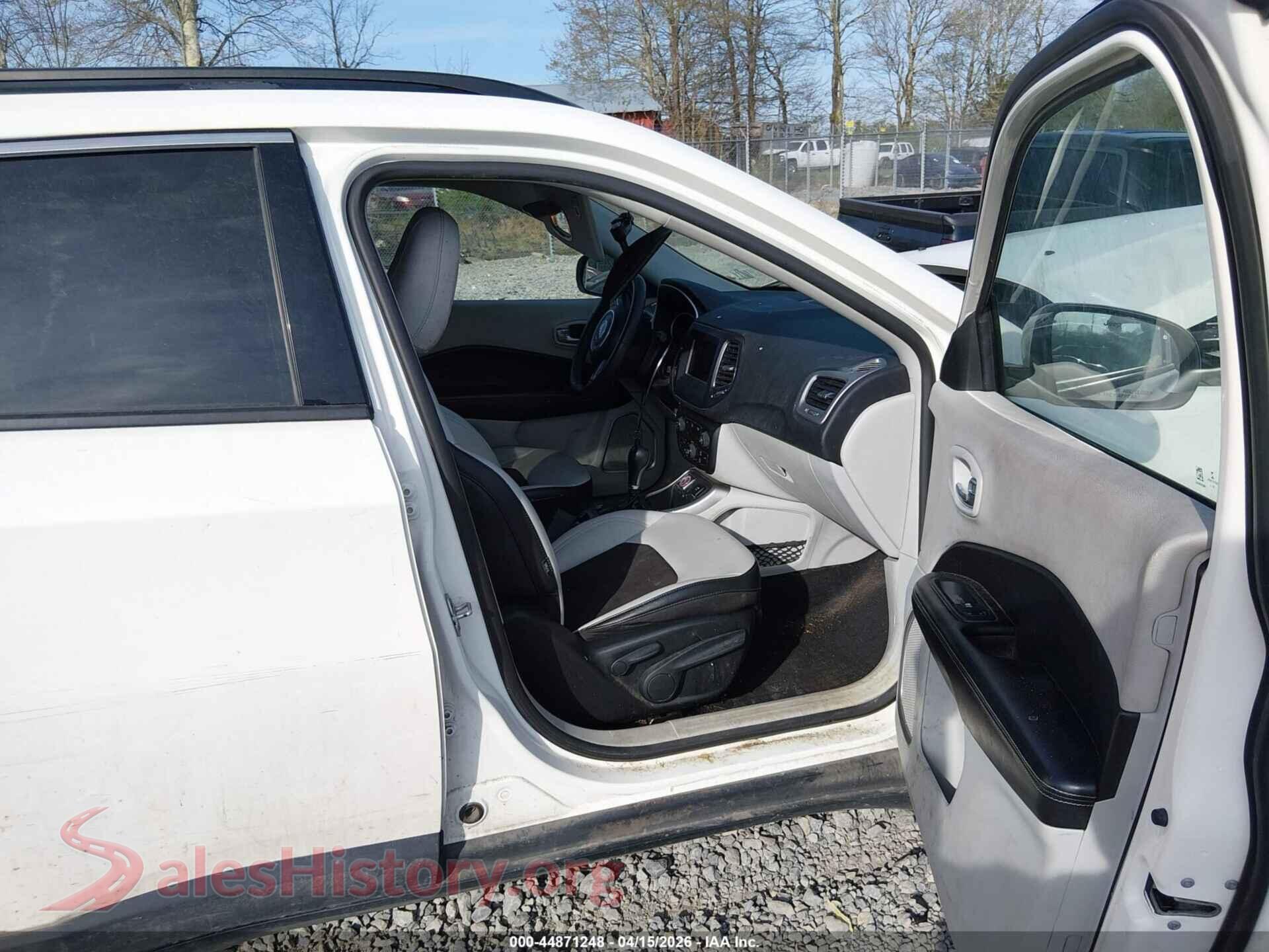 2021 JEEP COMPASS VIN 3C4NJCBB0MT592303, rear view