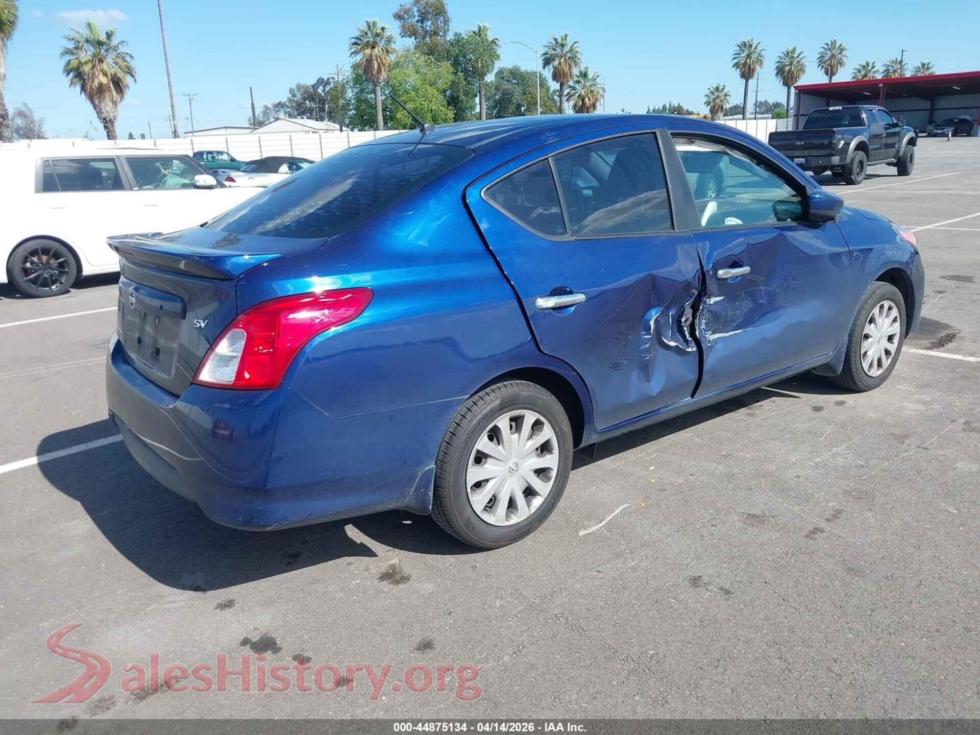 2018 NISSAN VERSA VIN 3N1CN7AP1JL882824, rear driver side