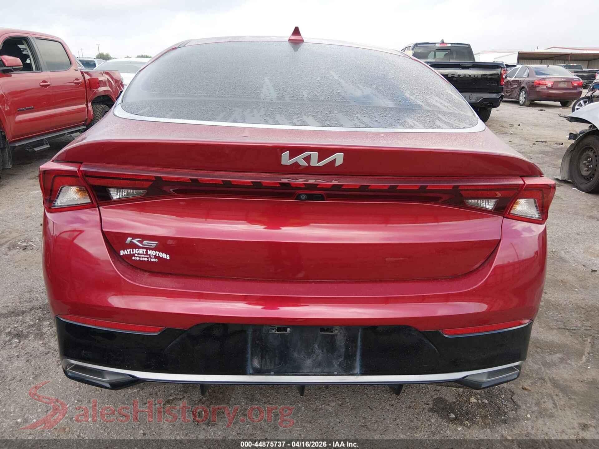 2022 KIA K5 VIN 5XXG14J2XNG095000, auction photo 16