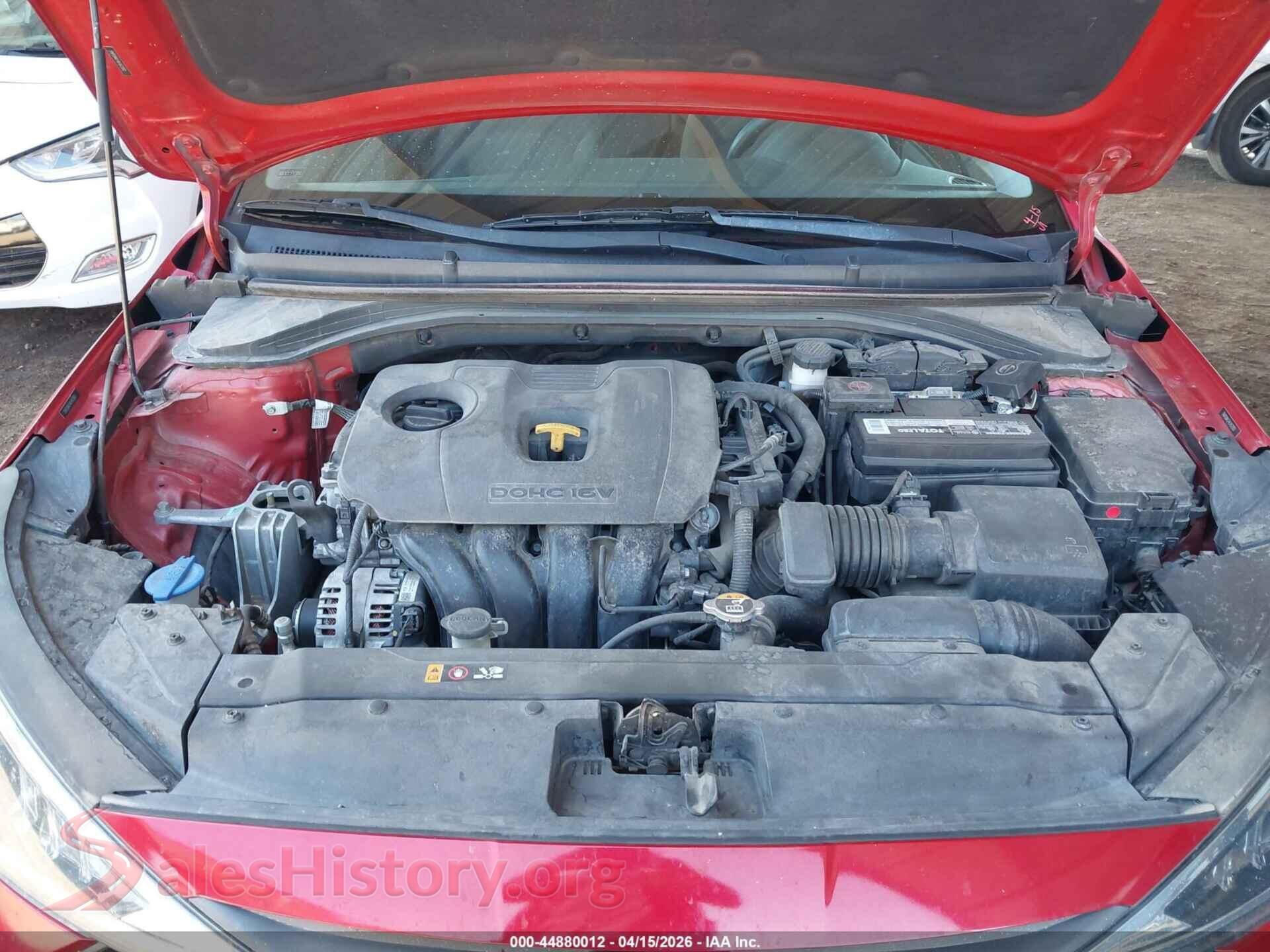 2020 HYUNDAI ELANTRA VIN 5NPD84LF4LH572052, interior dashboard