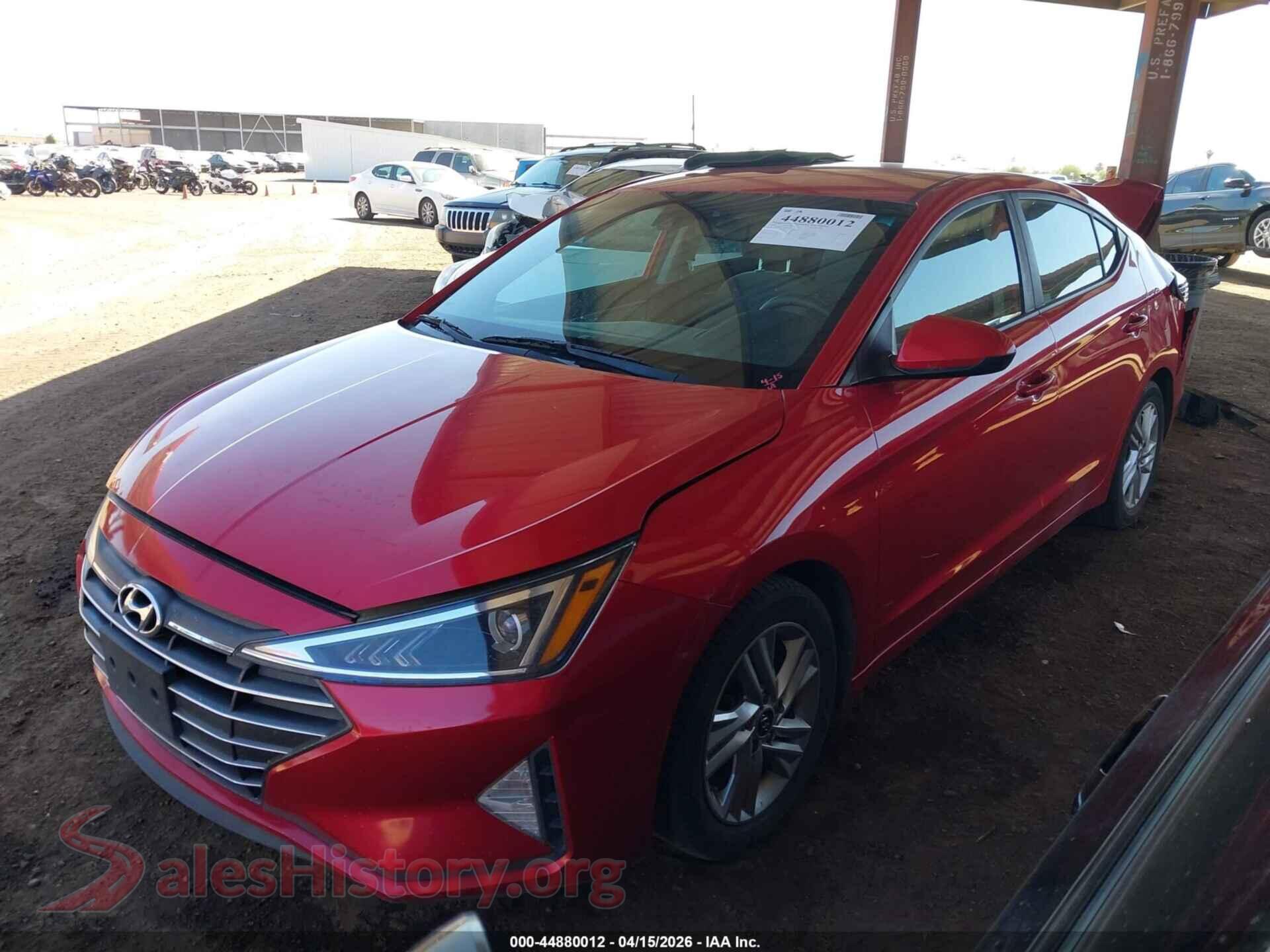 2020 HYUNDAI ELANTRA VIN 5NPD84LF4LH572052, front view