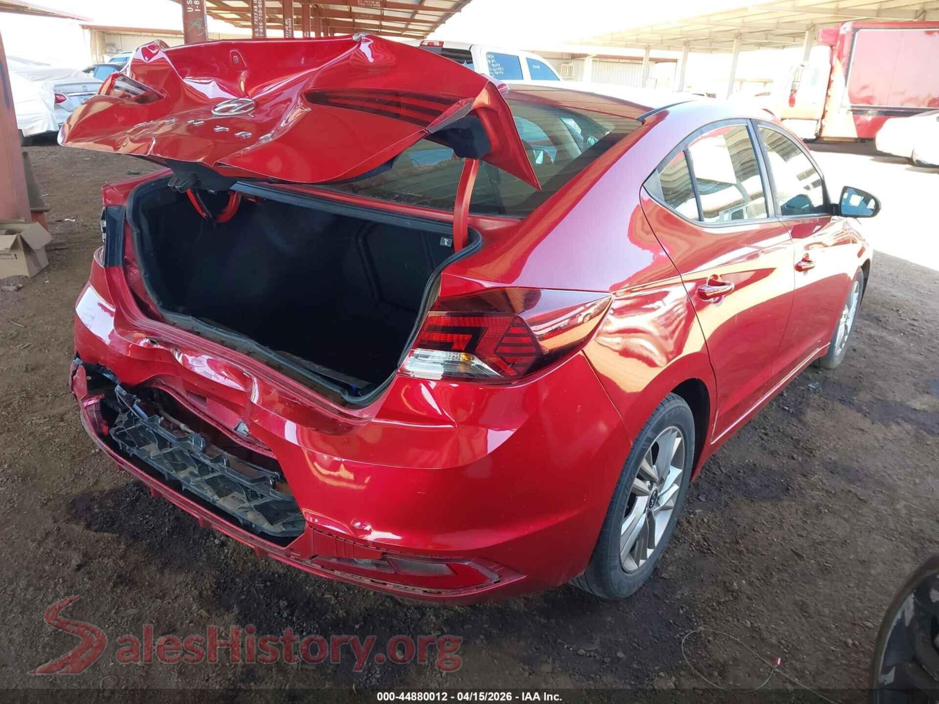 2020 HYUNDAI ELANTRA VIN 5NPD84LF4LH572052, rear driver side