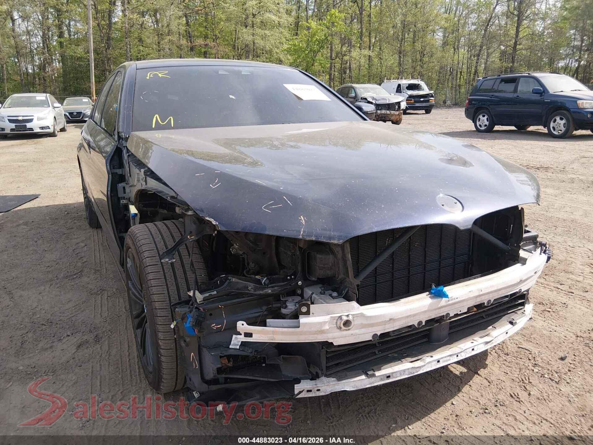2019 BMW 540I VIN WBAJE7C54KG892962, rear passenger side