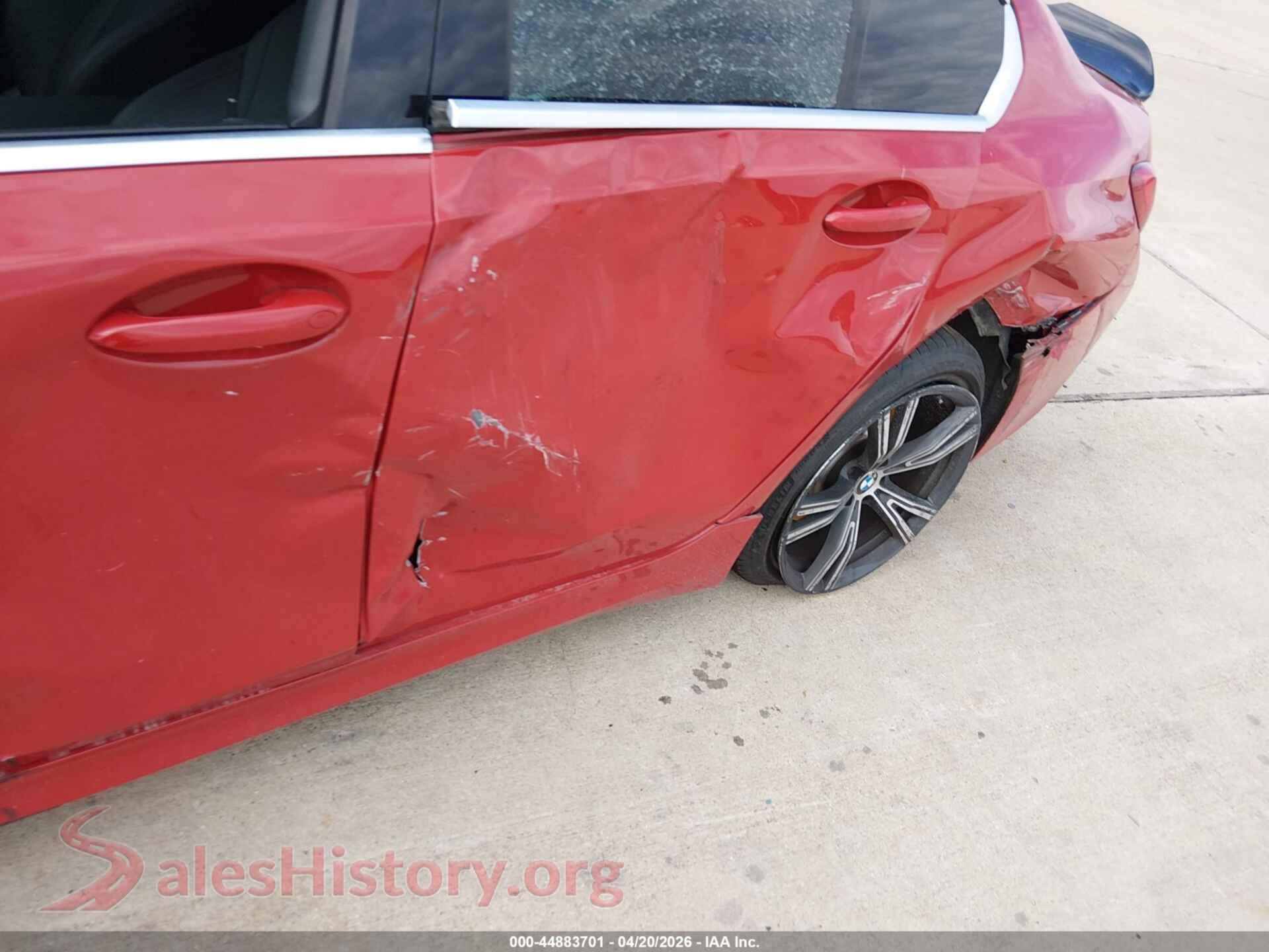 2021 BMW 330I VIN 3MW5R1J06M8C02138, rear passenger side