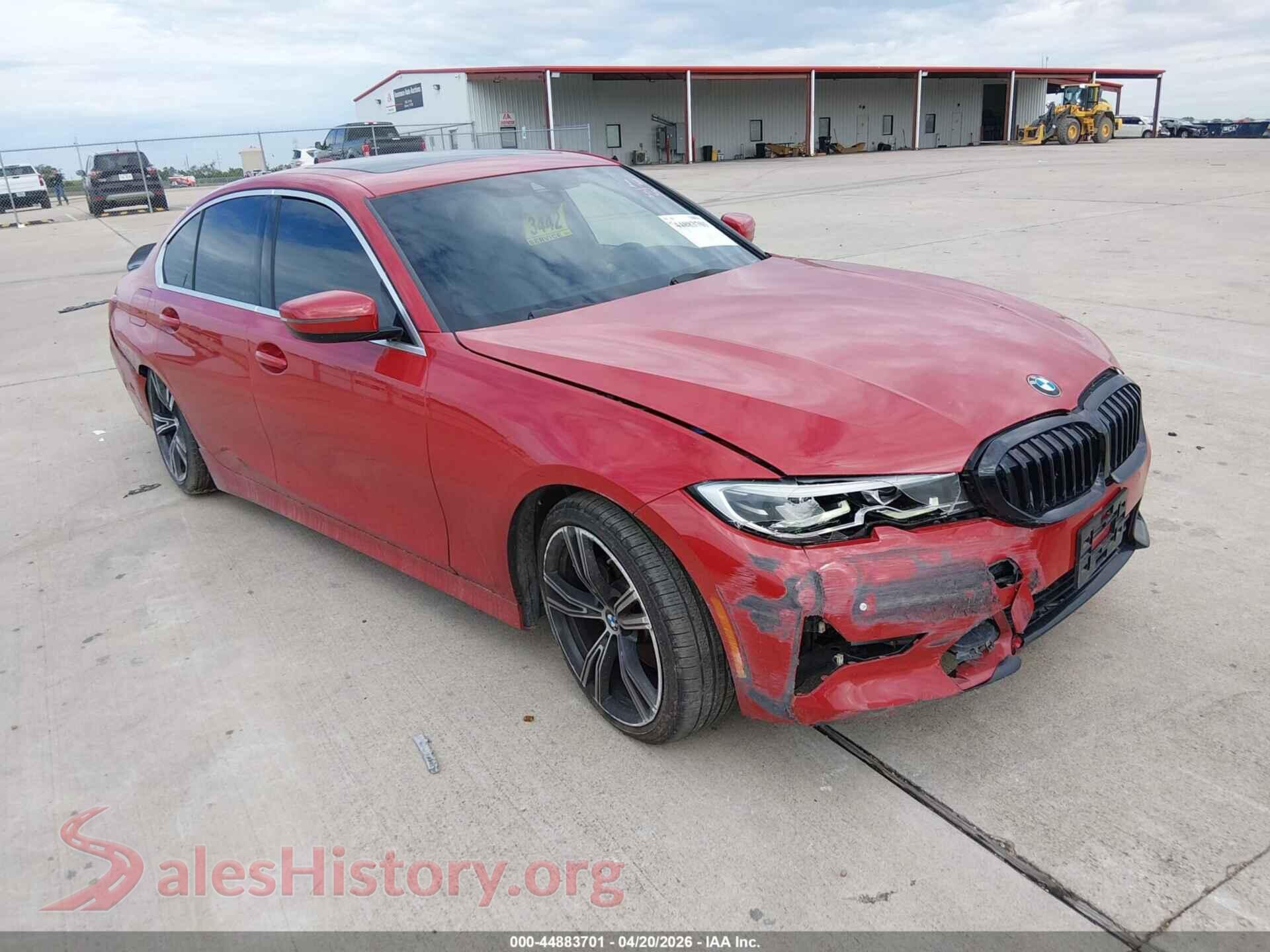 2021 BMW 330I VIN 3MW5R1J06M8C02138, auction photo