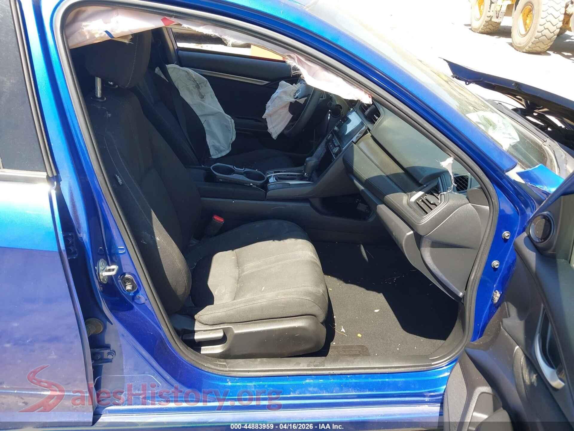 2019 HONDA CIVIC VIN SHHFK7H62KU226808, rear view