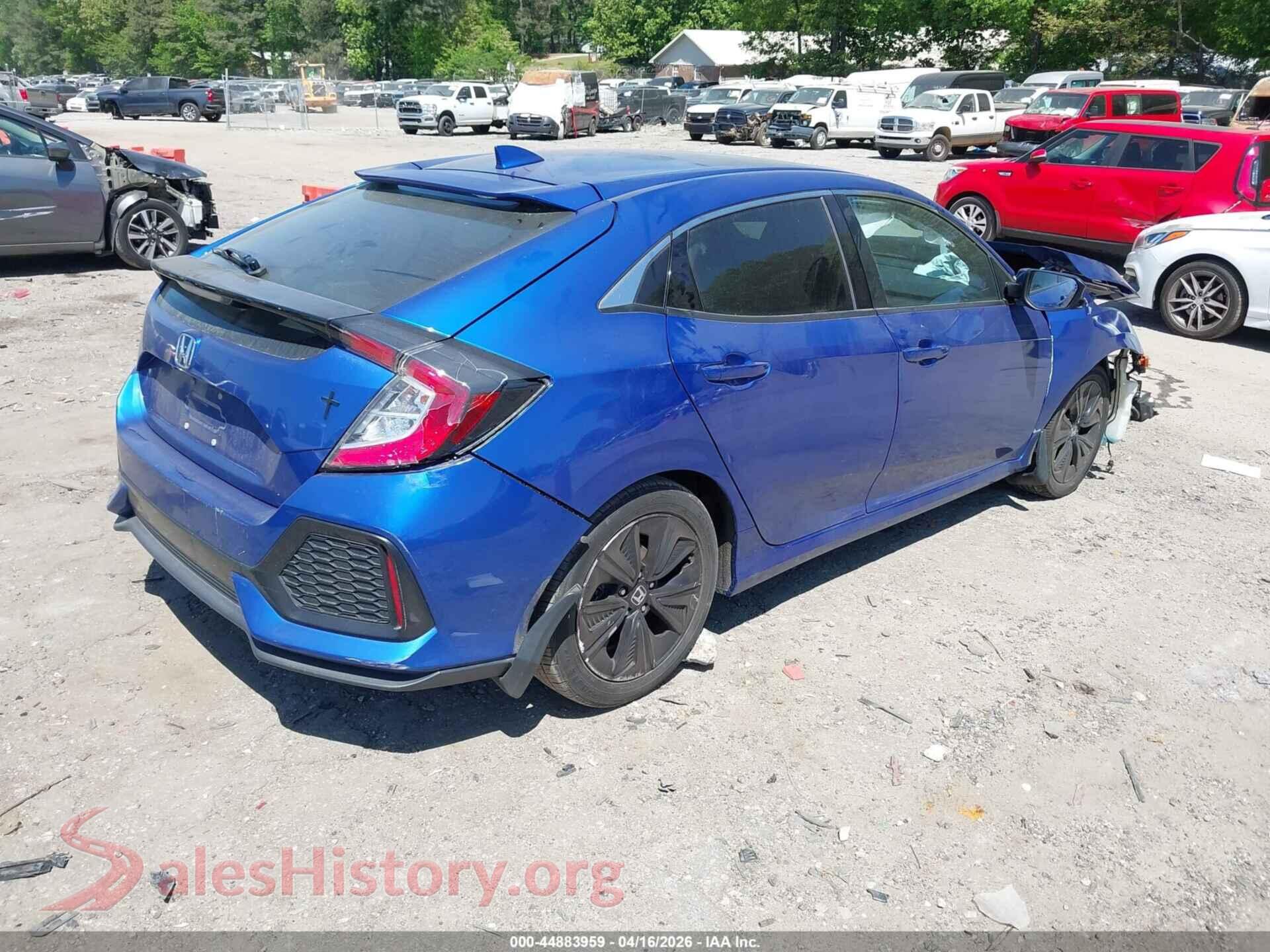 2019 HONDA CIVIC VIN SHHFK7H62KU226808, rear driver side