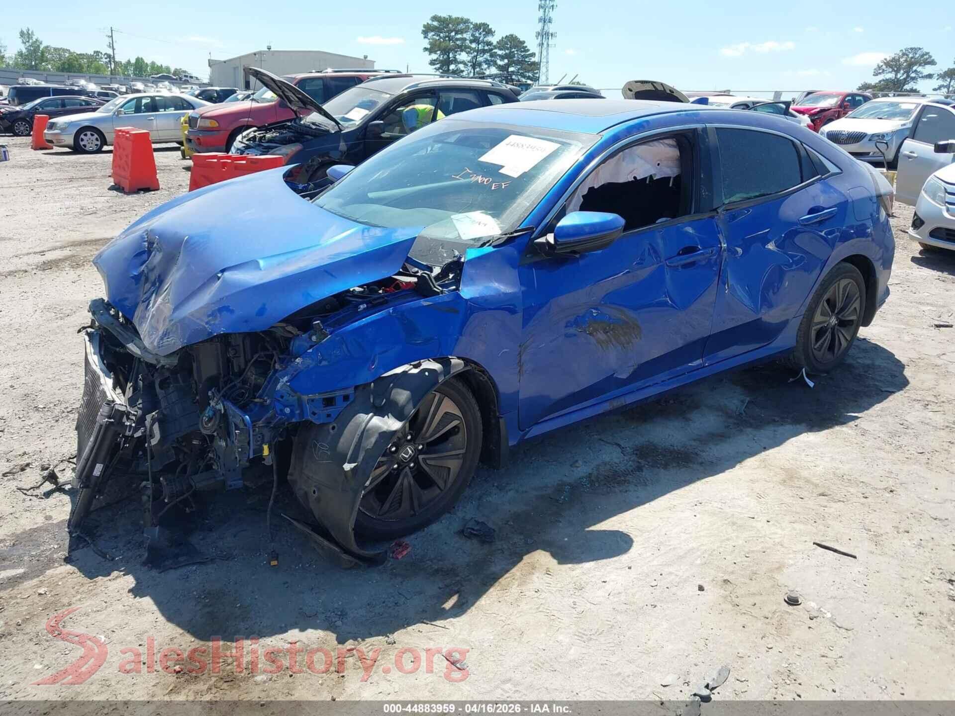 2019 HONDA CIVIC VIN SHHFK7H62KU226808, front view