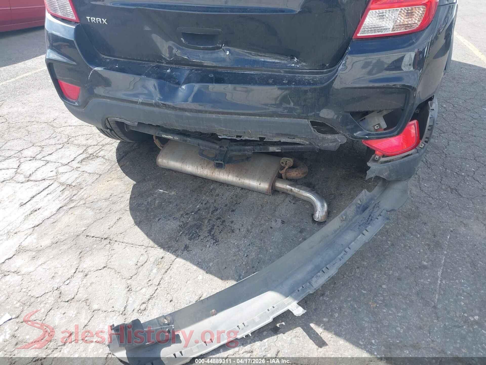 2020 CHEVROLET TRAX VIN KL7CJKSB8LB326560, rear passenger side