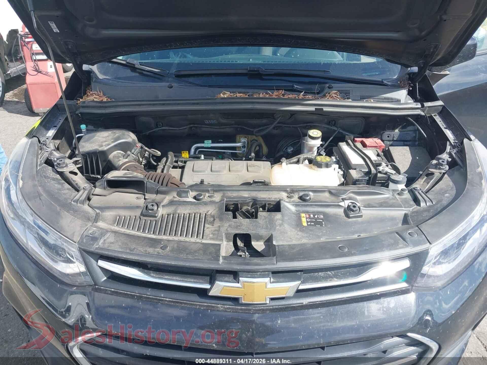 2020 CHEVROLET TRAX VIN KL7CJKSB8LB326560, interior dashboard