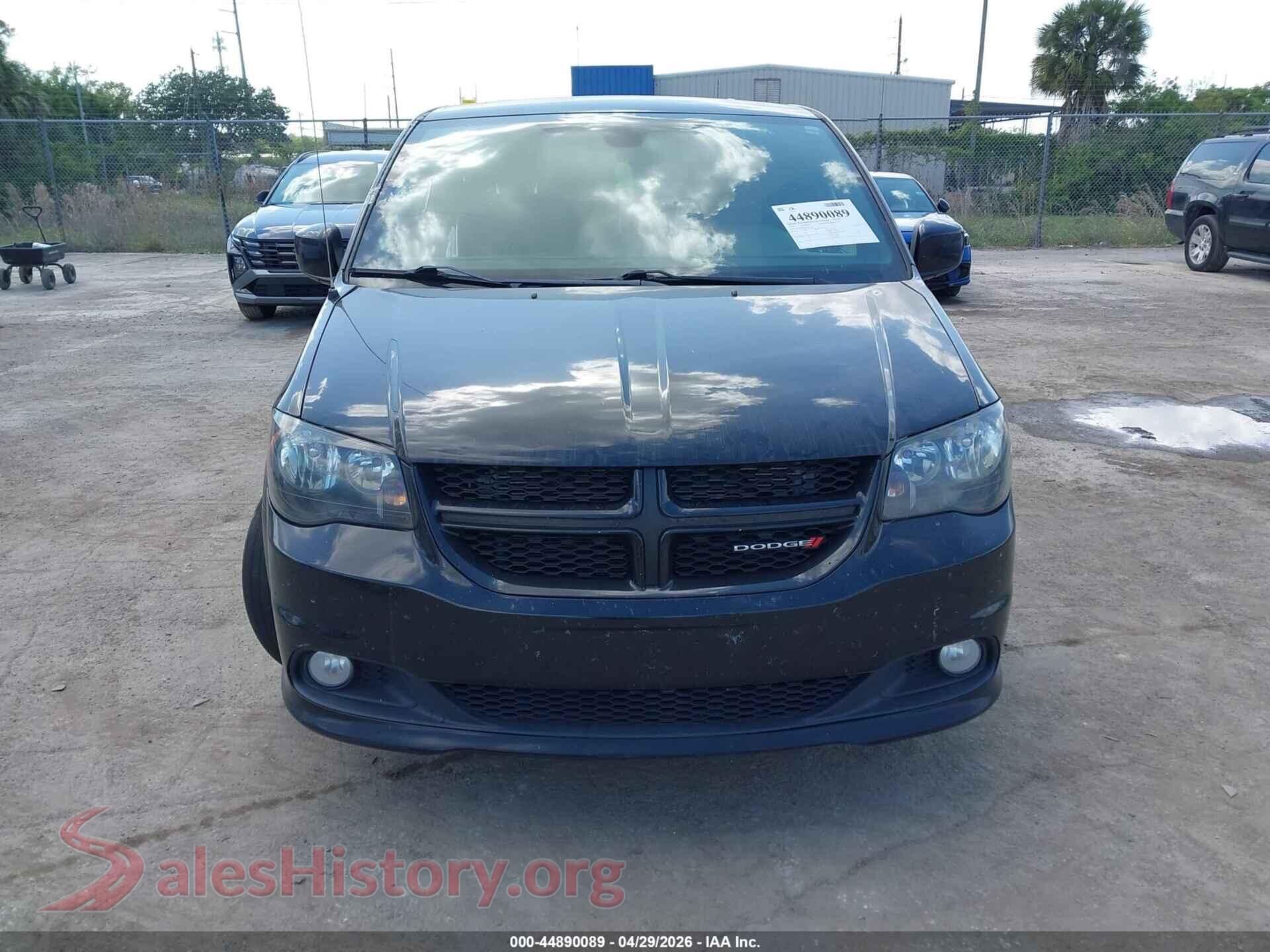 2019 DODGE GRAND CARAVAN VIN 2C4RDGEG8KR711870, odometer mileage